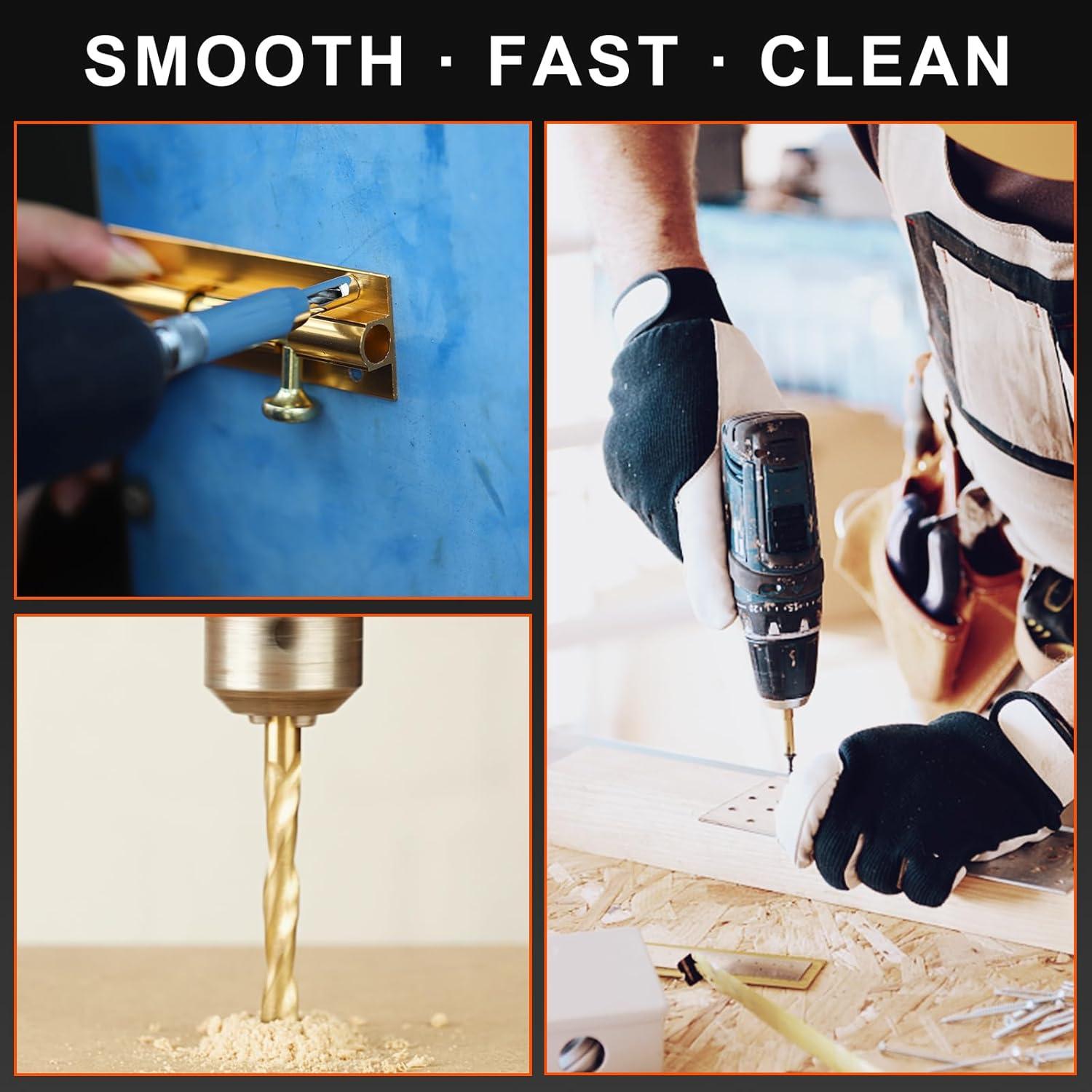 Juego de Brocas de Titanio COMOWARE - 16 Pcs 1,59-6,35 mm