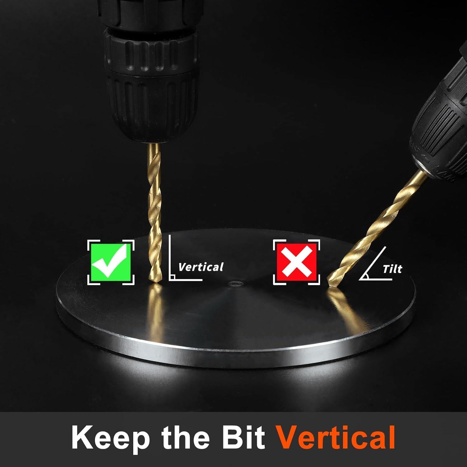 Juego de Brocas de Titanio COMOWARE - 16 Pcs 1,59-6,35 mm