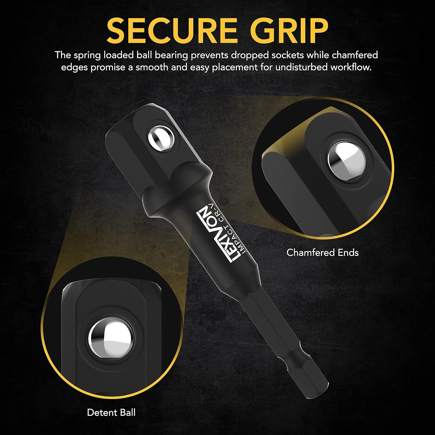 Juego de Adaptadores de Enchufe LEXIVON 3" para Taladro