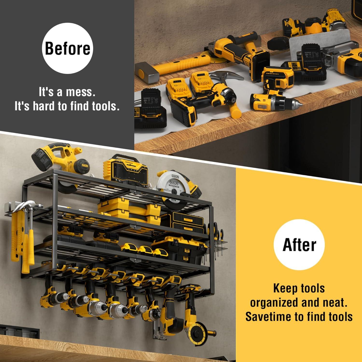 Organizador de Herramientas YYR 4 Capas Soporte Pared 136 kg