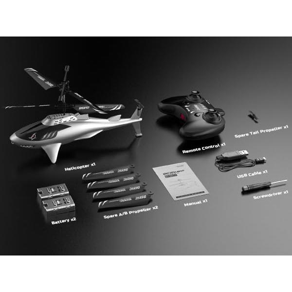 Helicóptero RC DEERC Tiburón 26 Minutos Vuelo LED 286g