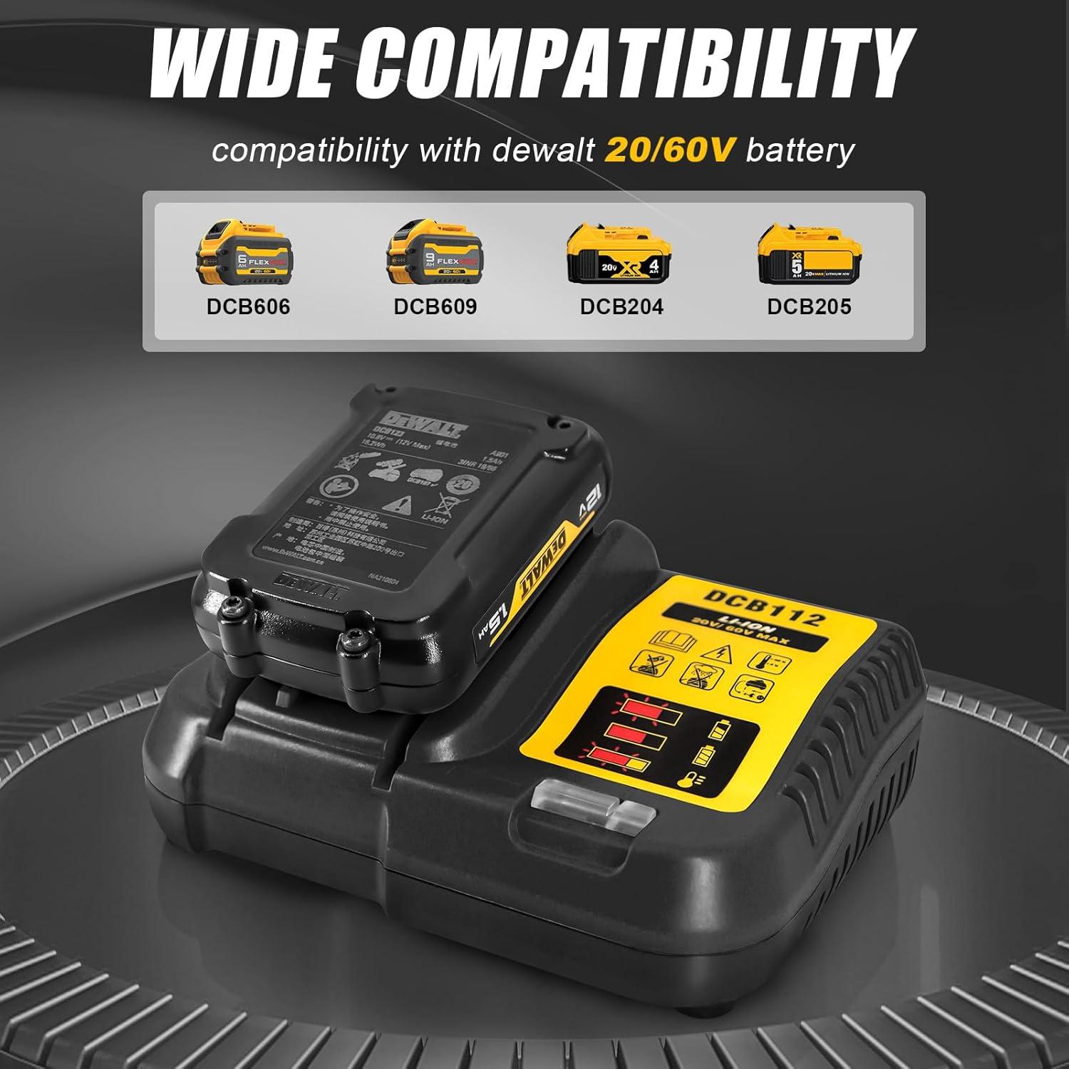 Cargador Dewalt DCB112 para Baterías 12V-60V Max