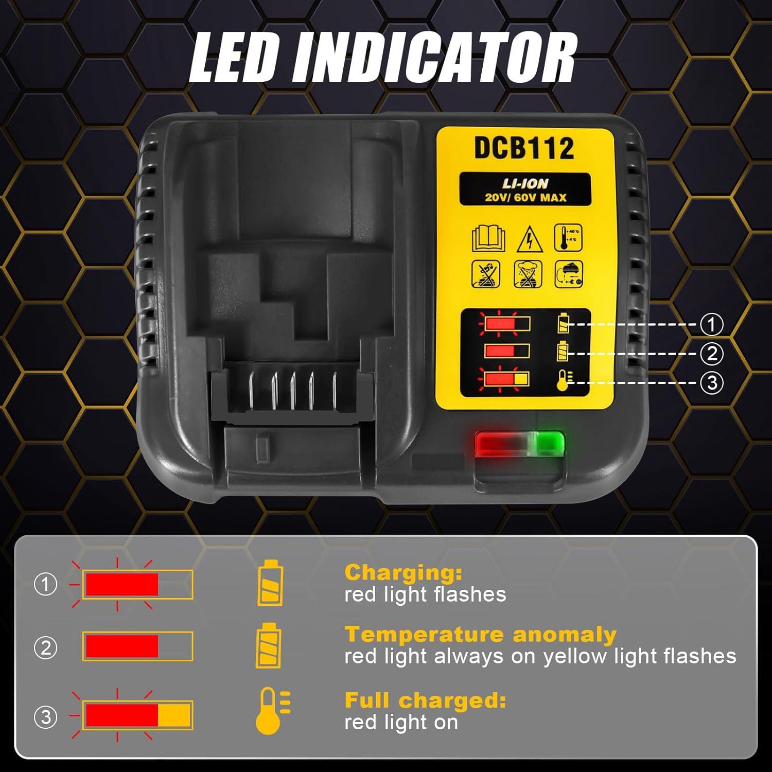 Cargador Dewalt DCB112 para Baterías 12V-60V Max