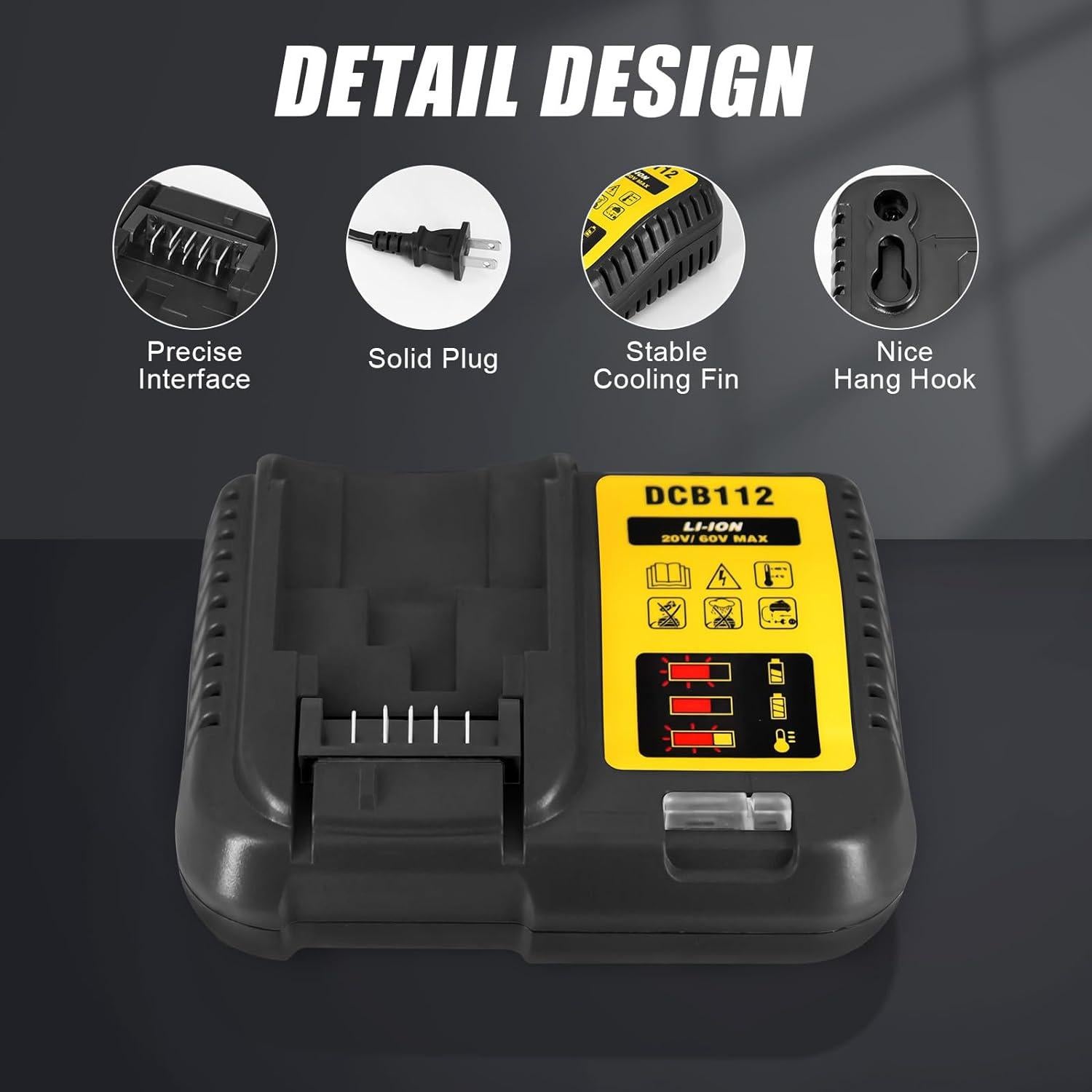 Cargador Dewalt DCB112 para Baterías 12V-60V Max