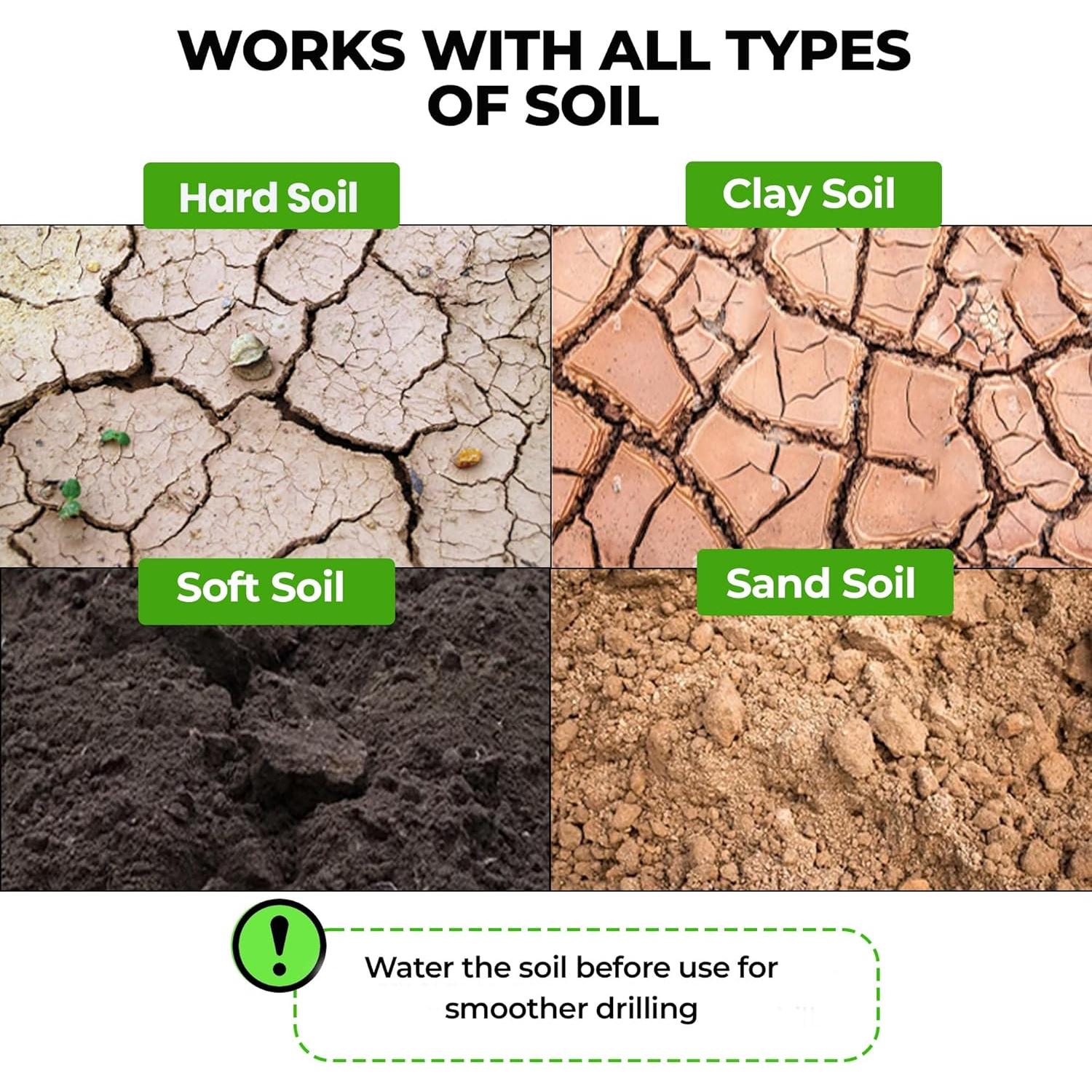 Broca de Auger K-Brands 2 Piezas 4 x 40.6 cm Jardín