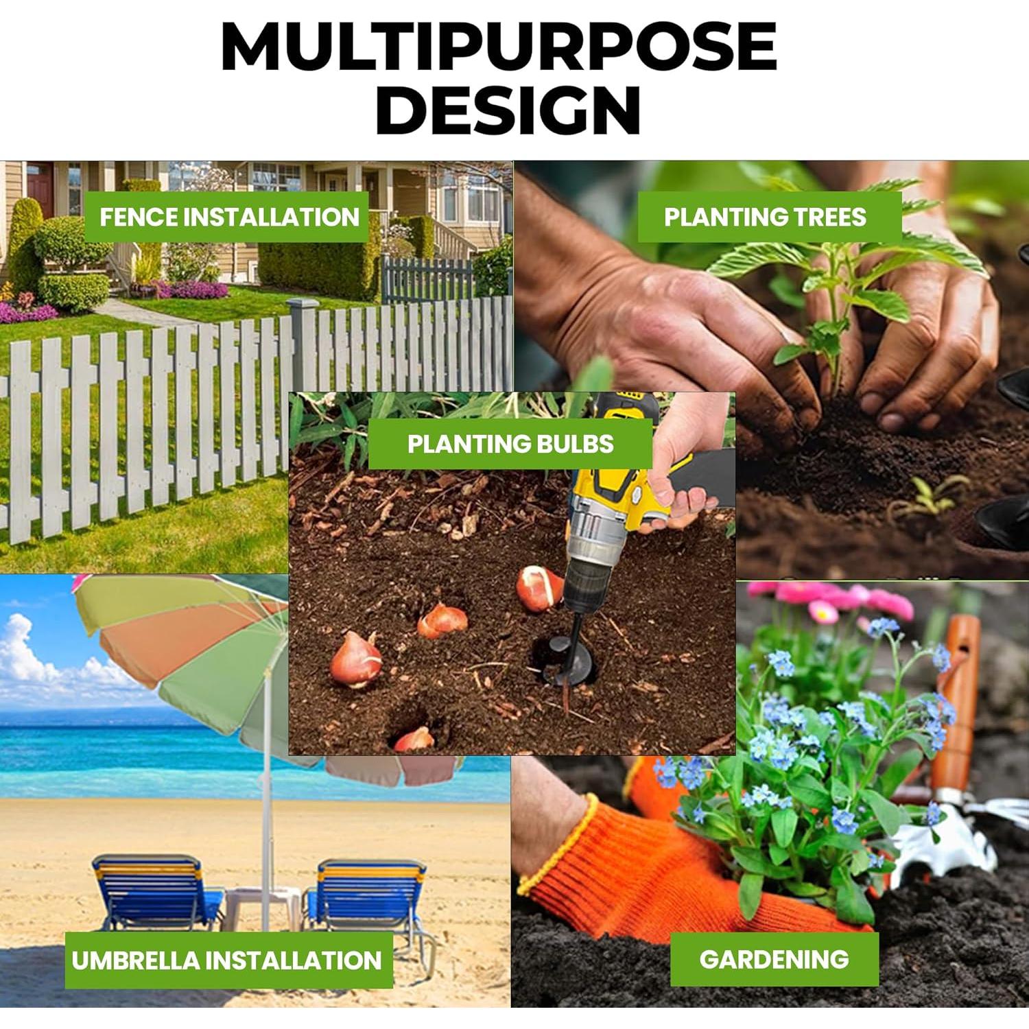 Broca de Auger K-Brands 2 Piezas 4 x 40.6 cm Jardín