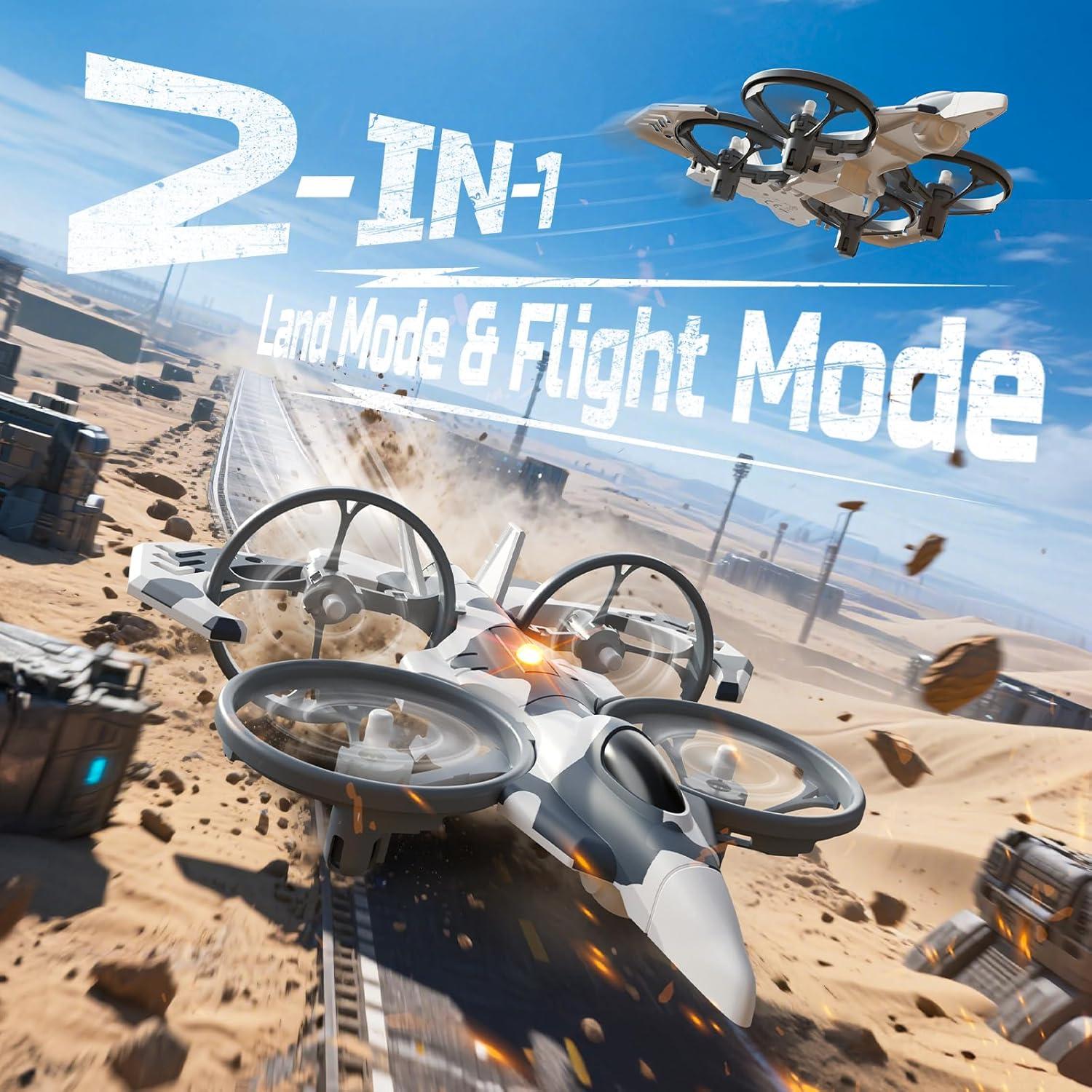 Dron DEERC HT15 RC Doble Modo Aire y Tierra 249g