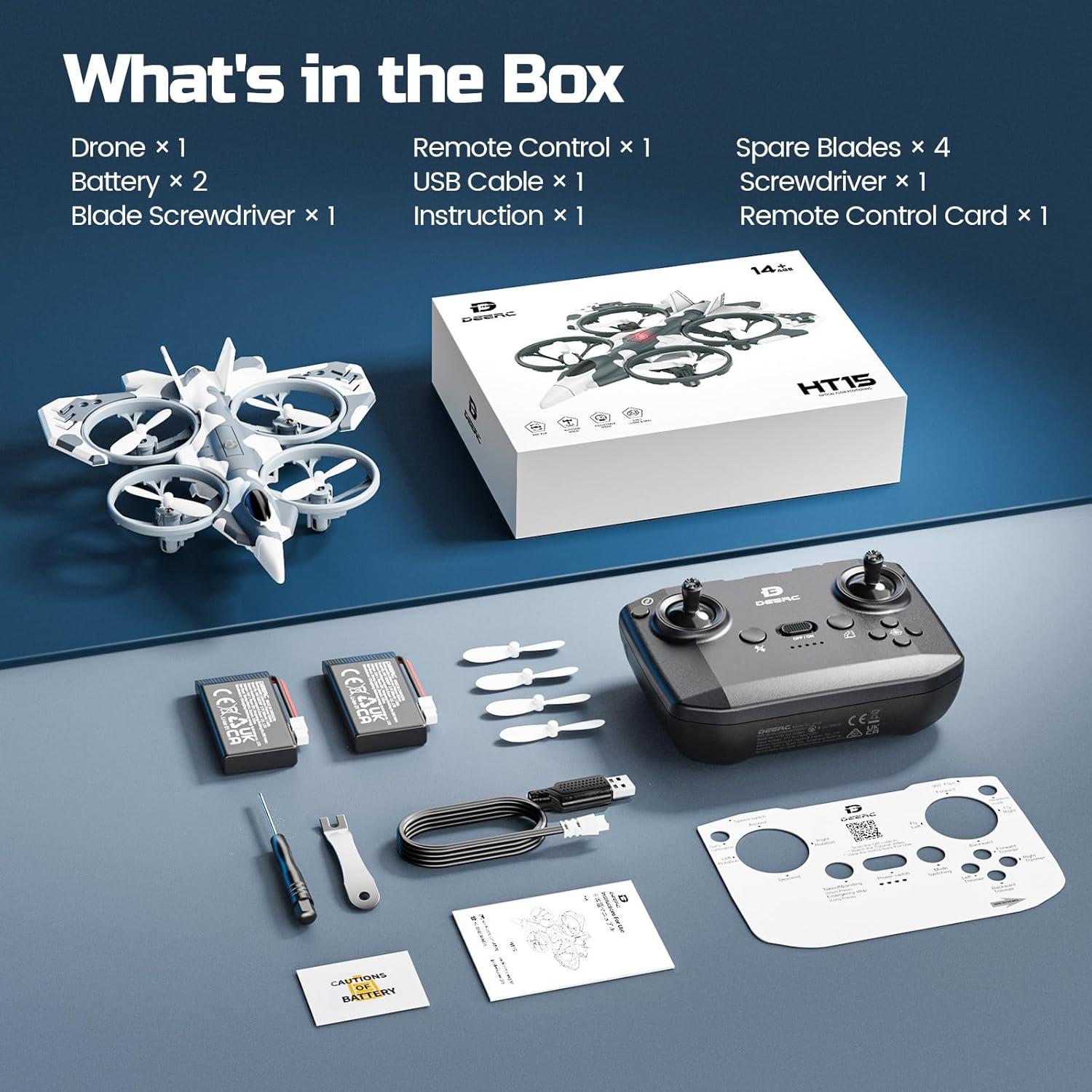 Dron DEERC HT15 RC Doble Modo Aire y Tierra 249g