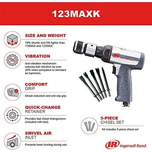 Martillo Neumático Ingersoll Rand 123MAXK 3,530 BPM 5 Cinceles