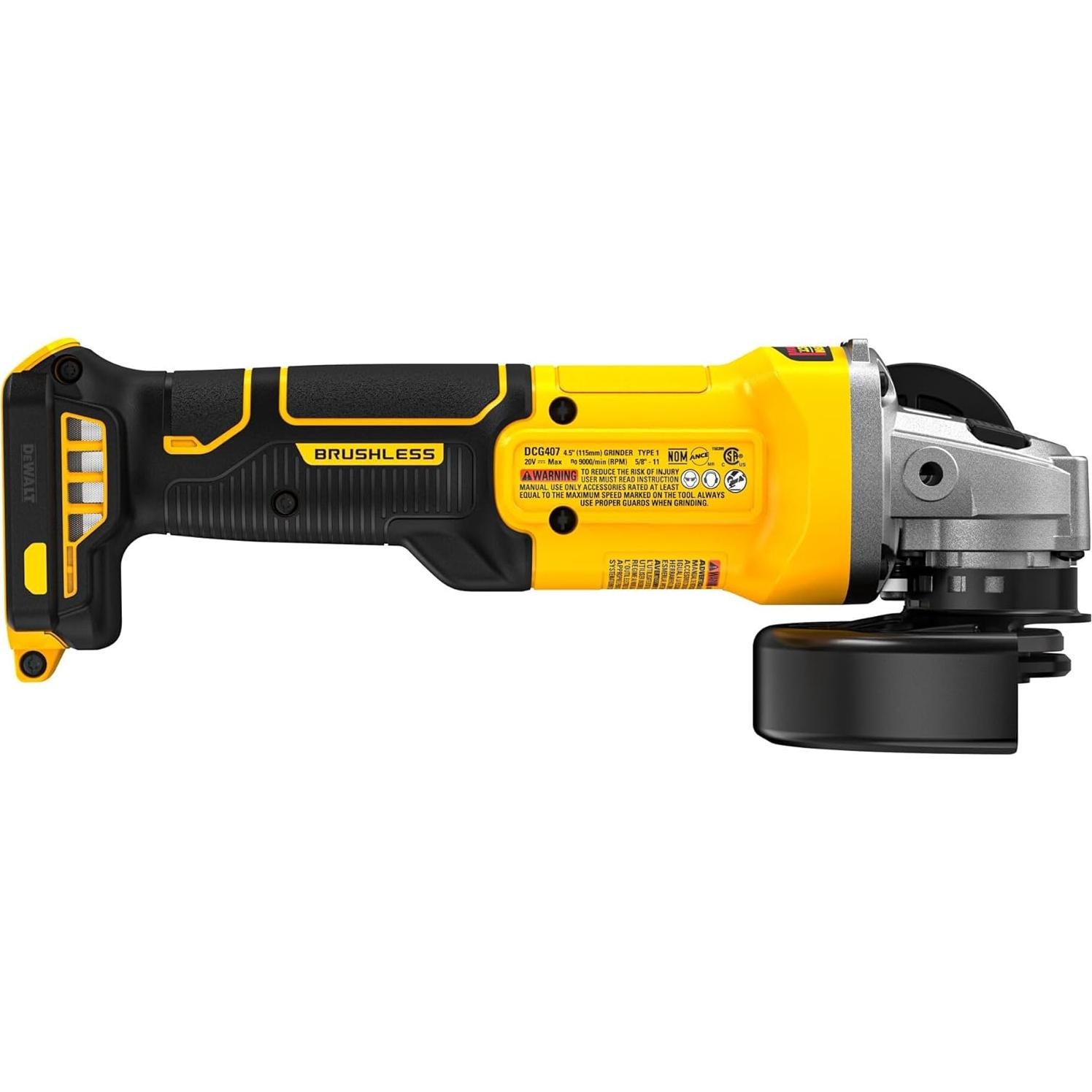 Amoladora Inalámbrica DEWALT 20V 4.5" Sin Escobillas