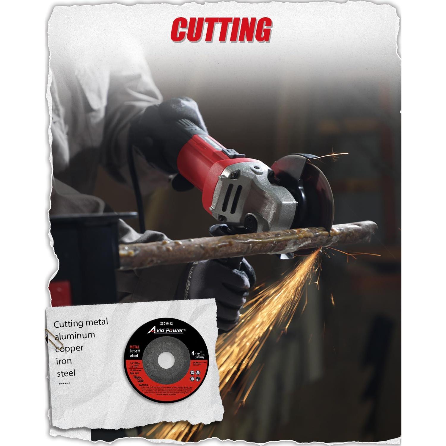 Amoladora Angular AVID POWER 7.5A 11.43cm con Accesorios