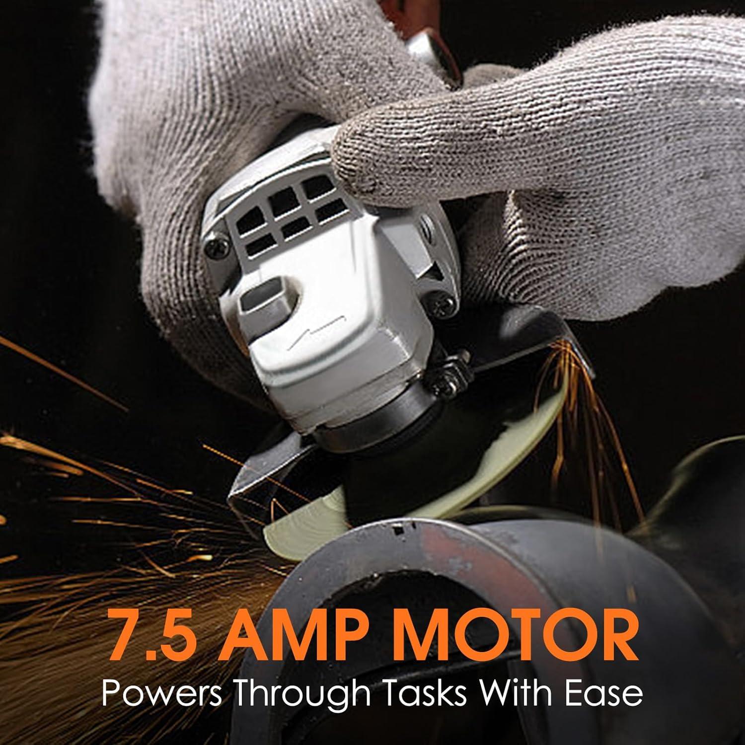 Amoladora Angular Creddux 4.5" 900W con Ruedas y Discos