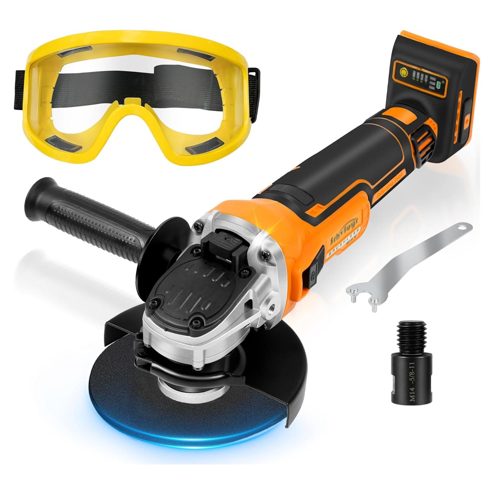 Amoladora Angular Srhvfuyr 20V Sin Batería 4-1/2" 3 Velocidades