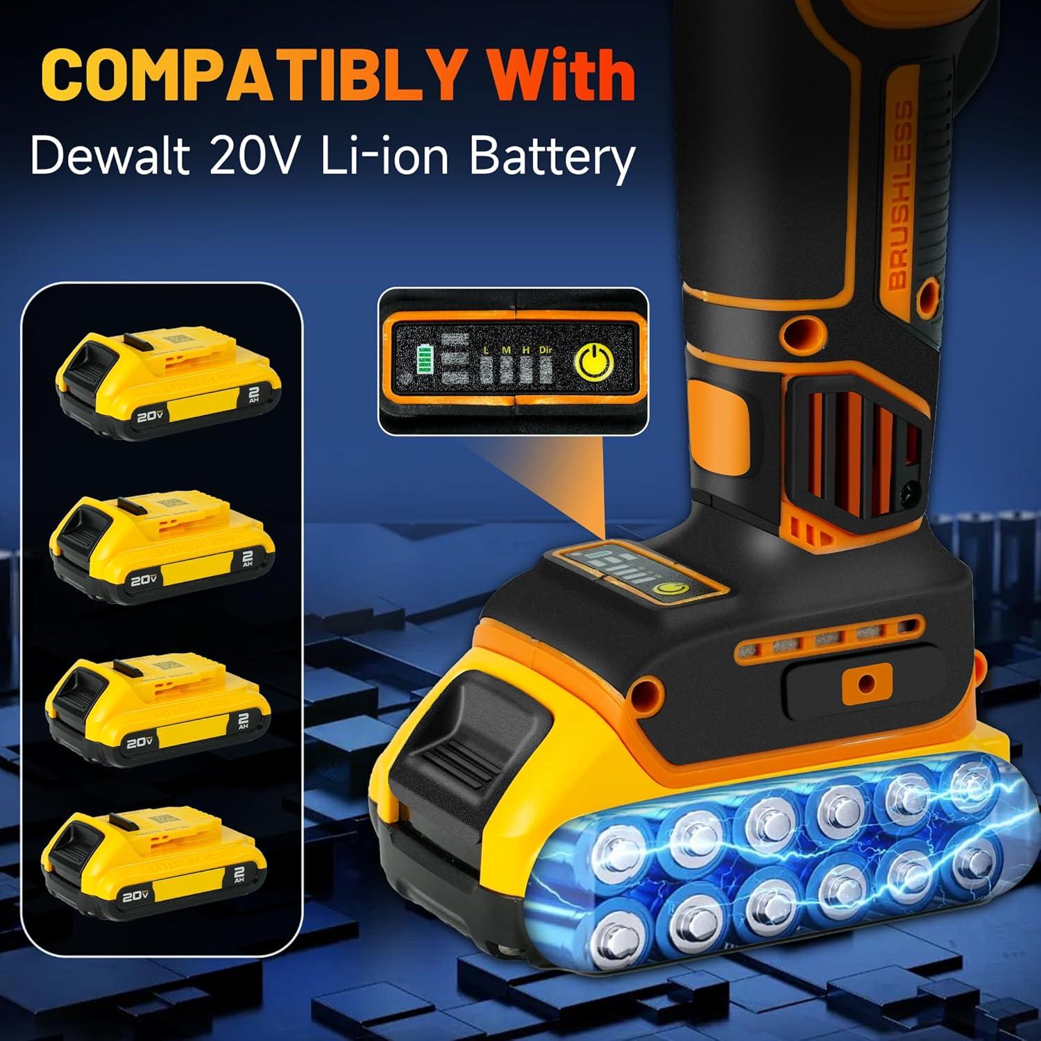 Amoladora Angular Srhvfuyr 20V Sin Batería 4-1/2" 3 Velocidades