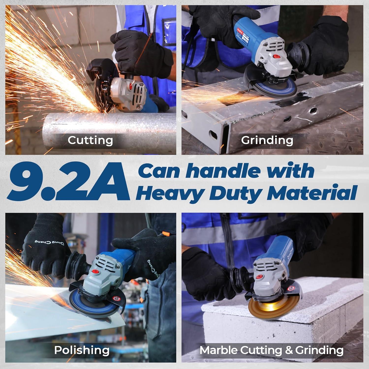 Amoladora de Ángulo DongCheng 9.2 AMP 11,800 RPM 4.5"