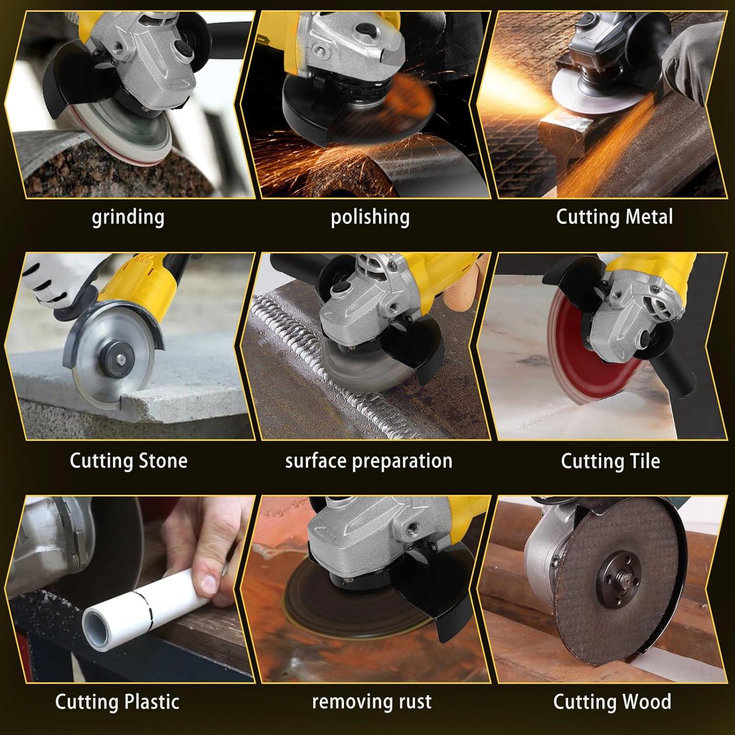 Amoladora Angular Inalámbrica LEZZYRUCK 20V 10000RPM Sin Batería