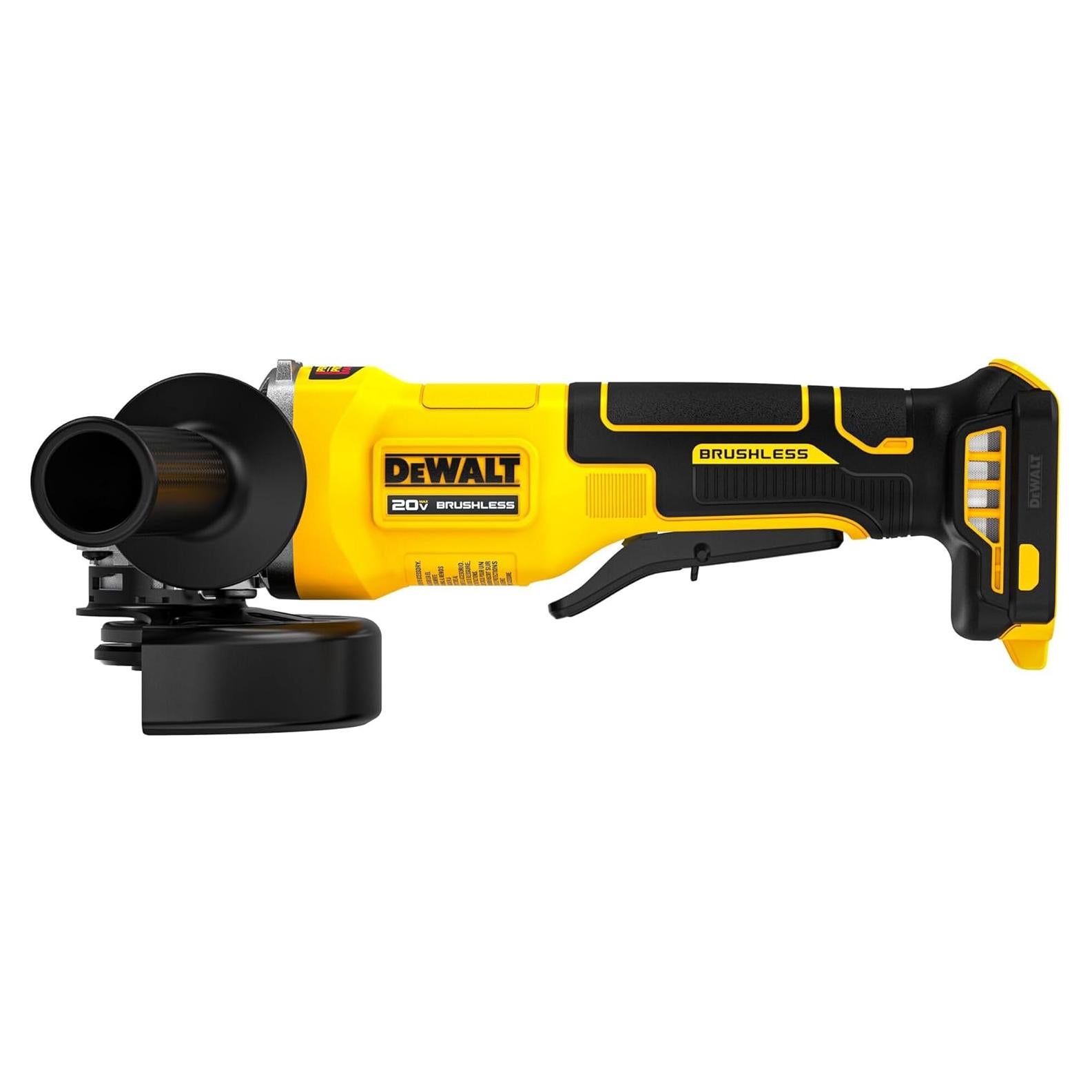 Amoladora Inalámbrica DEWALT 20V 4.5" con Interruptor de Paleta