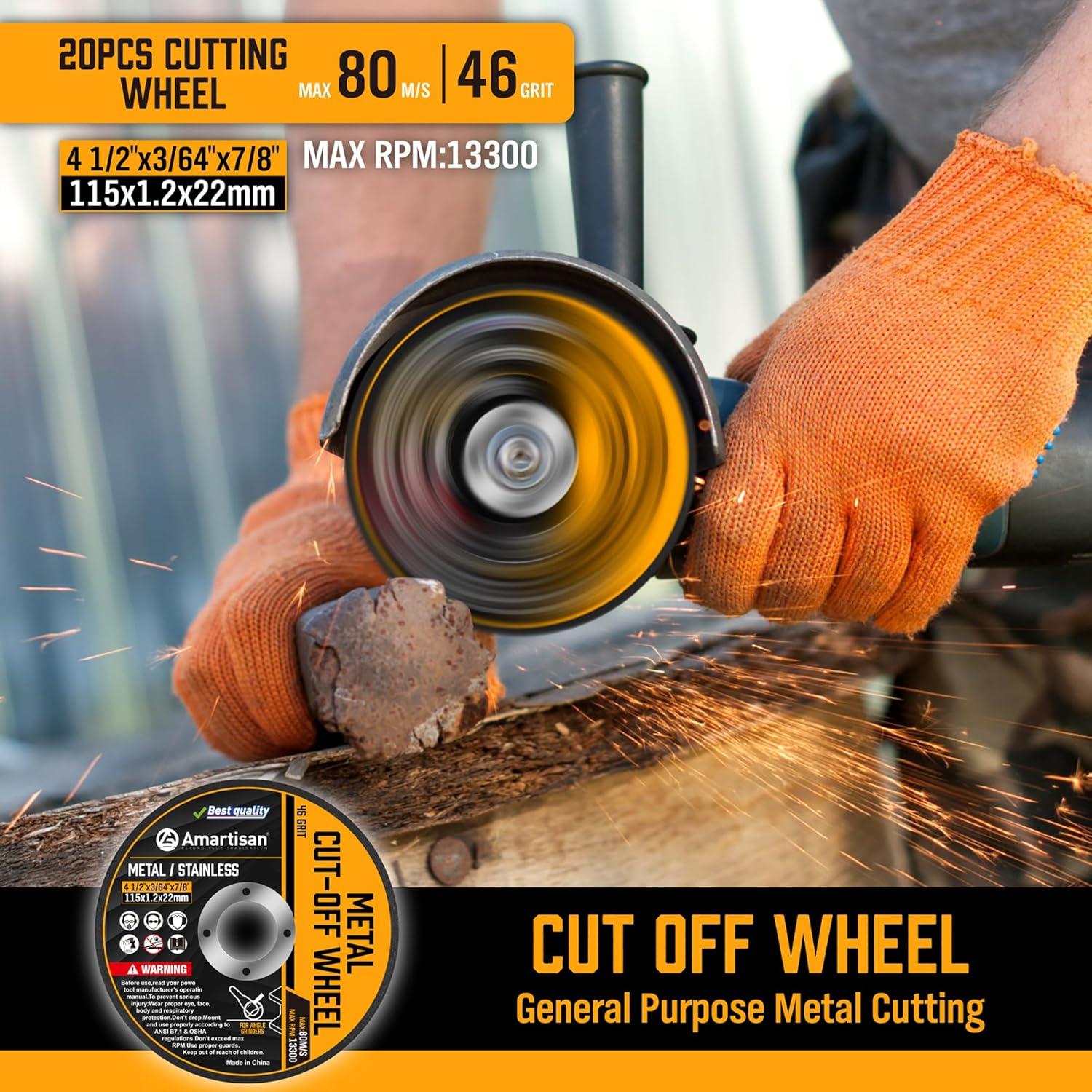 Paquete de 30 Ruedas de Esmeril Angular Amartisan 4.5"