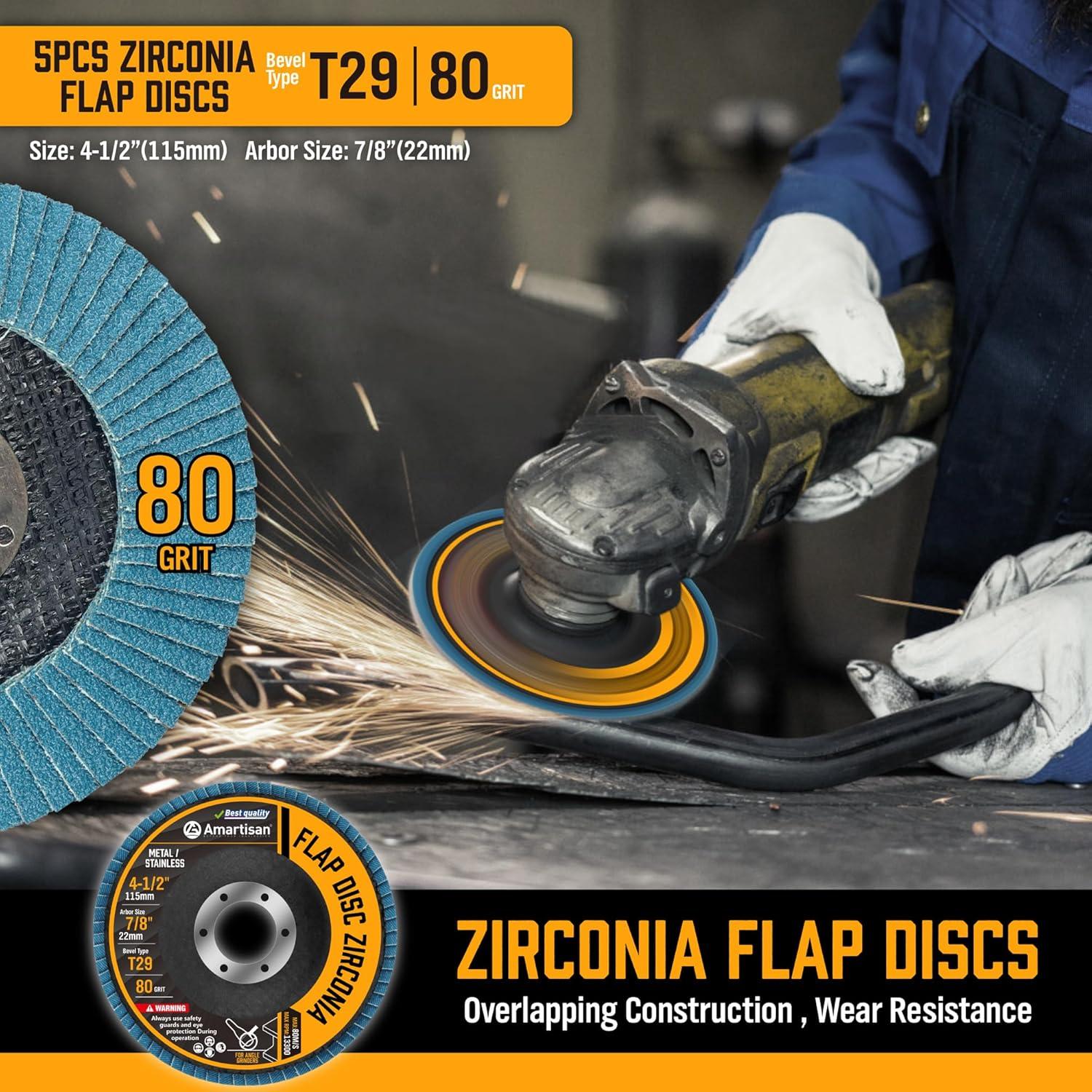 Paquete de 30 Ruedas de Esmeril Angular Amartisan 4.5"