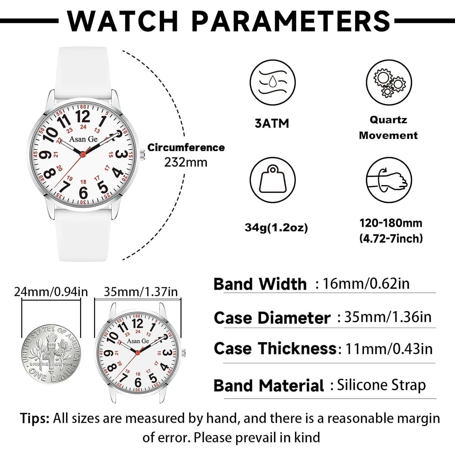 Reloj Analógico Minimalista Asan Ge para Mujeres 3ATM