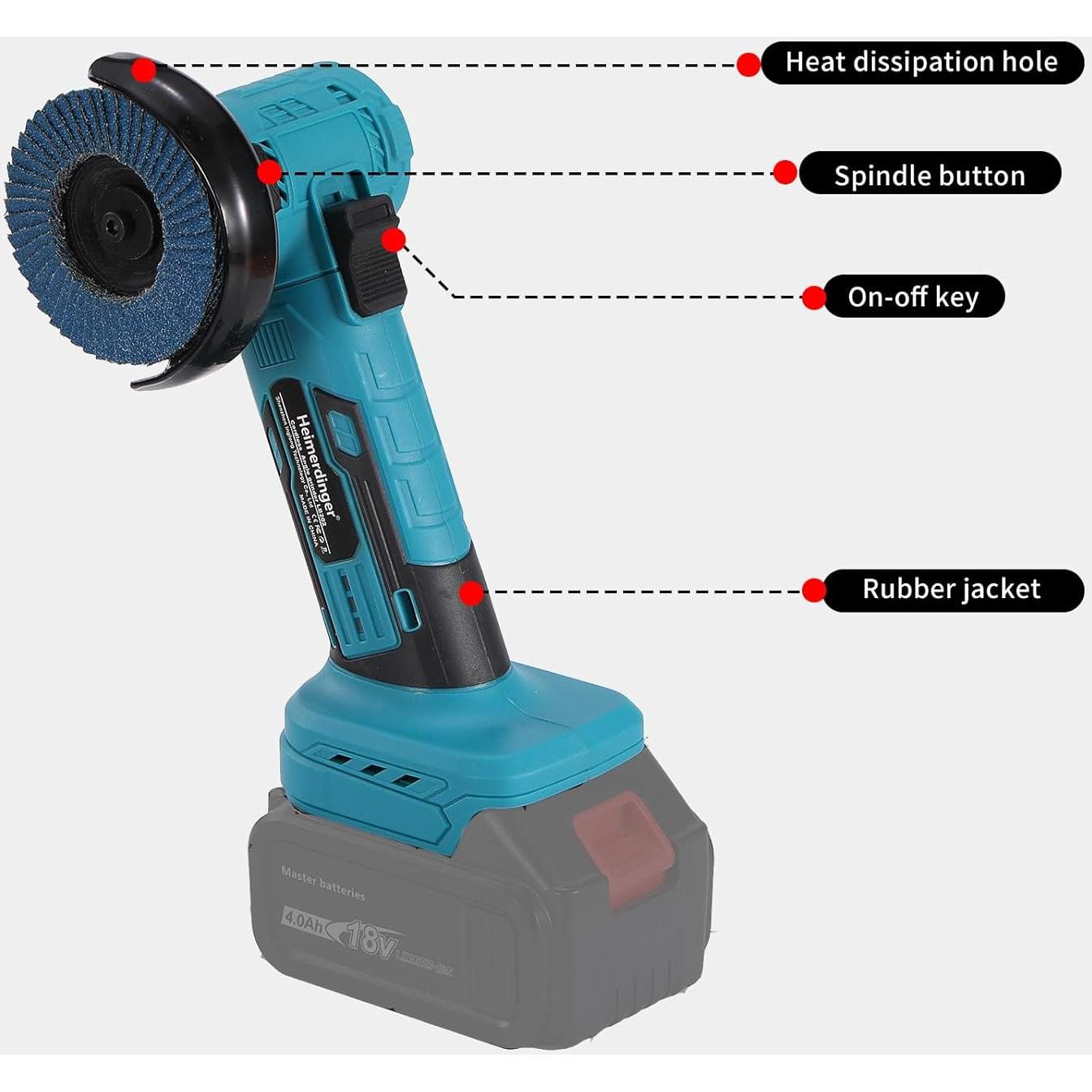 Mini Amoladora Angular Heimerdinger LB202 18V Inalámbrica