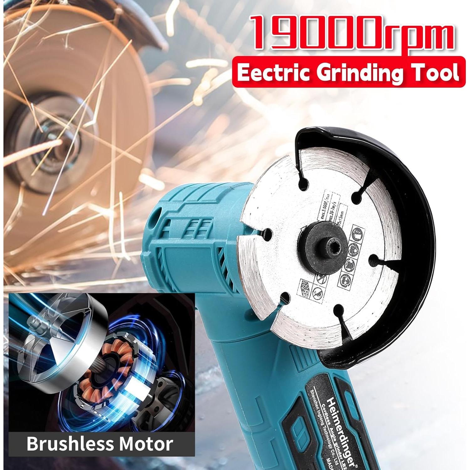 Mini Amoladora Angular Heimerdinger LB202 18V Inalámbrica