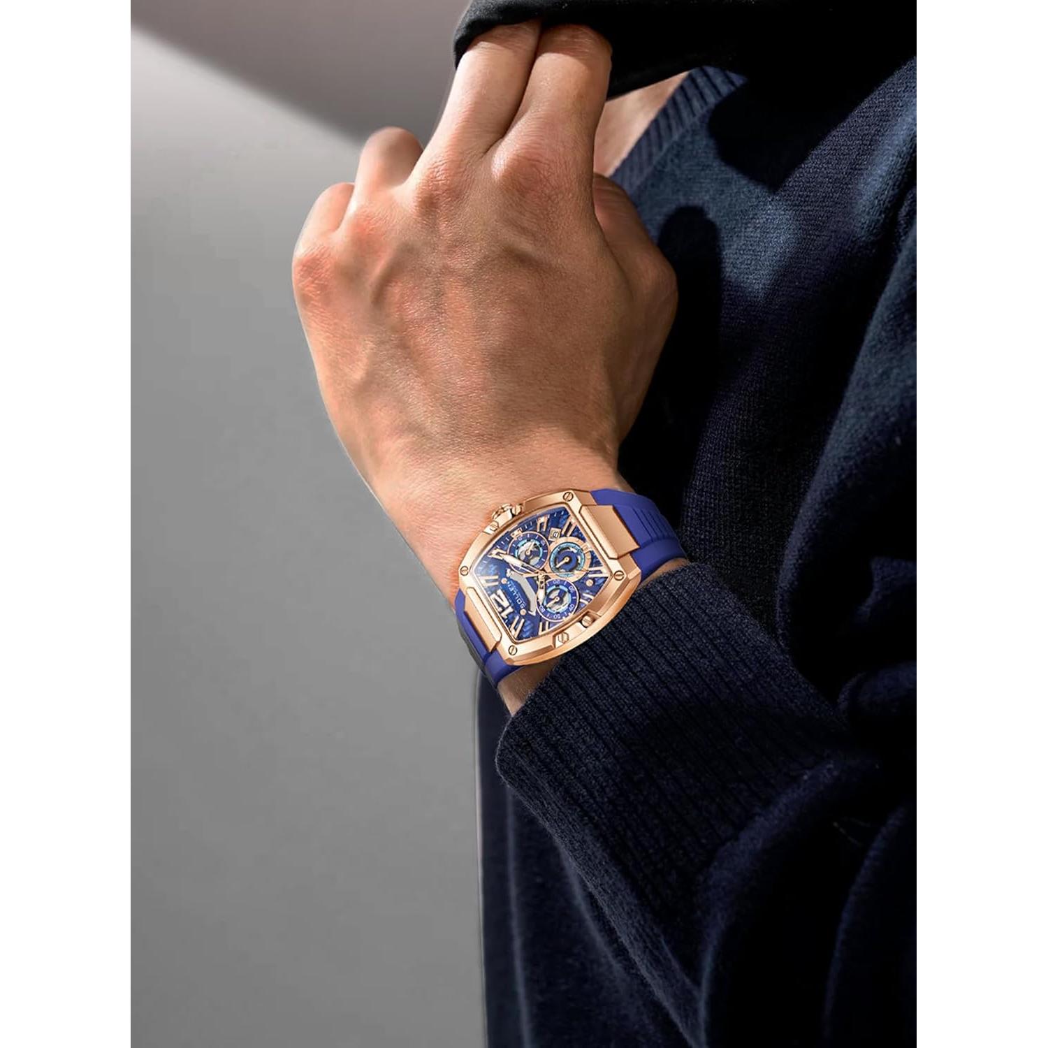 Reloj de Pulsera Cronógrafo SOLLEN para Hombre Azul 40x50mm