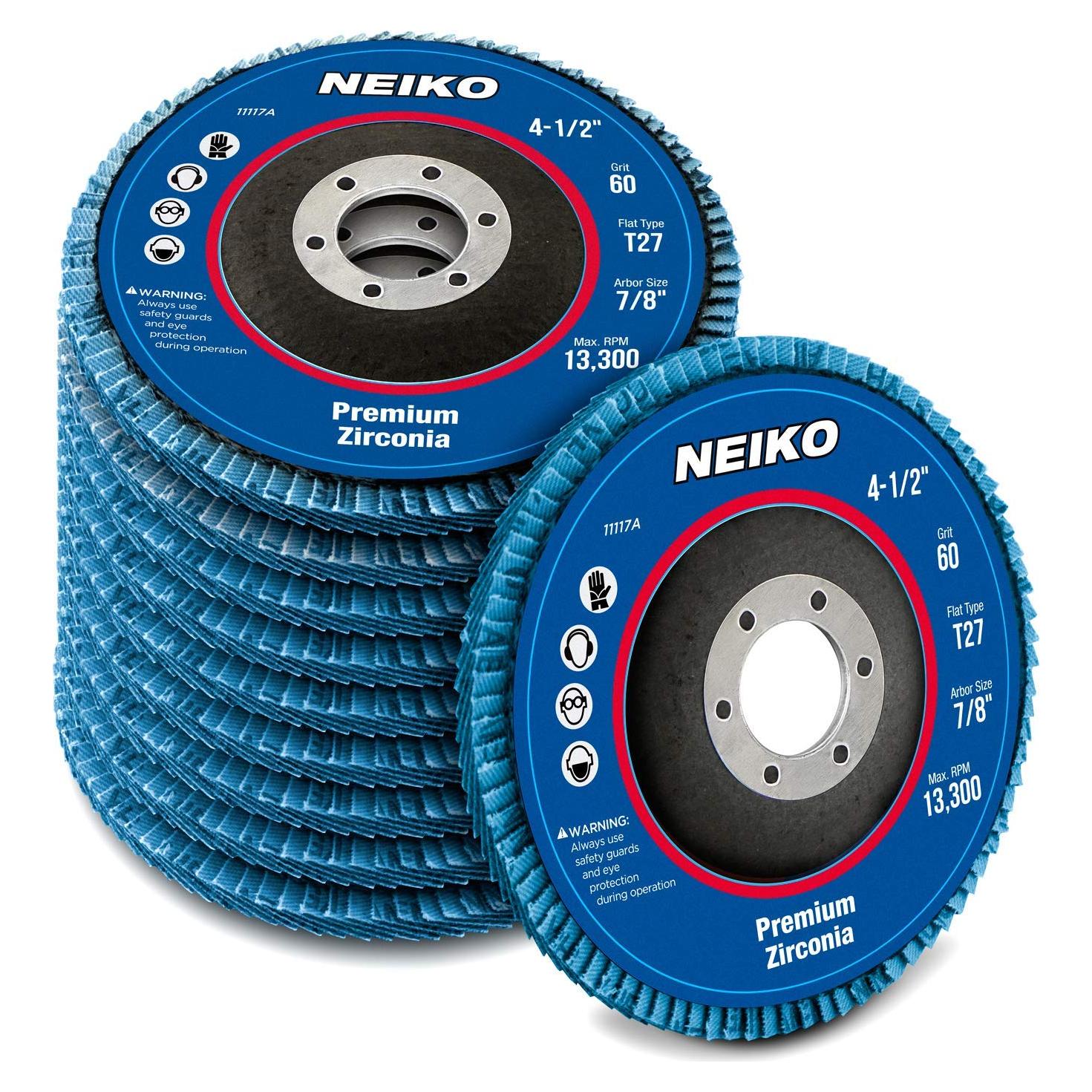 Discos de Aleta Neiko 11118A 10 Pzas 11.43 cm 80 Granos