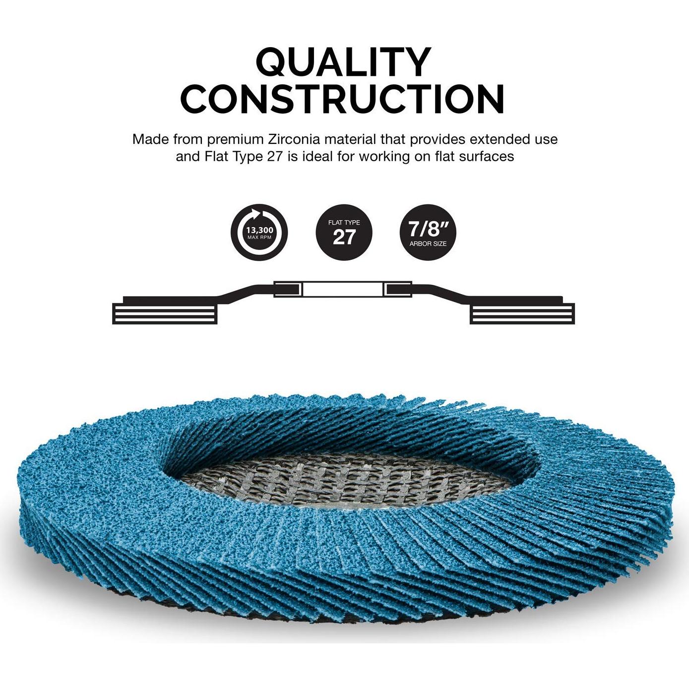 Discos de Aleta Neiko 11118A 10 Pzas 11.43 cm 80 Granos