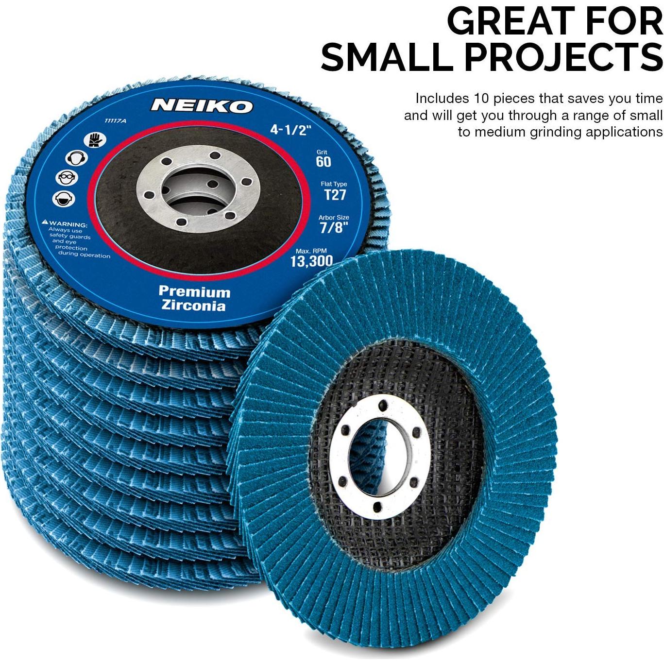 Discos de Aleta Neiko 11118A 10 Pzas 11.43 cm 80 Granos