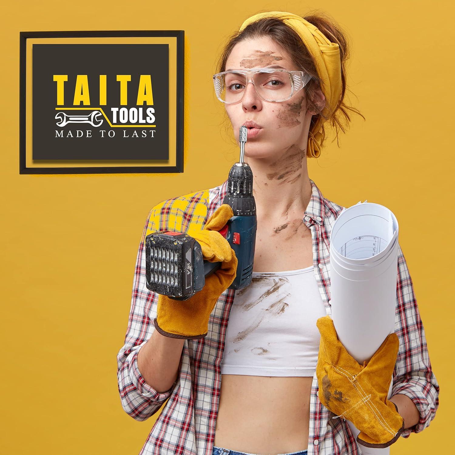 Juego de 5 fresas de carburo TaitaTools 0,64 cm para amoladora