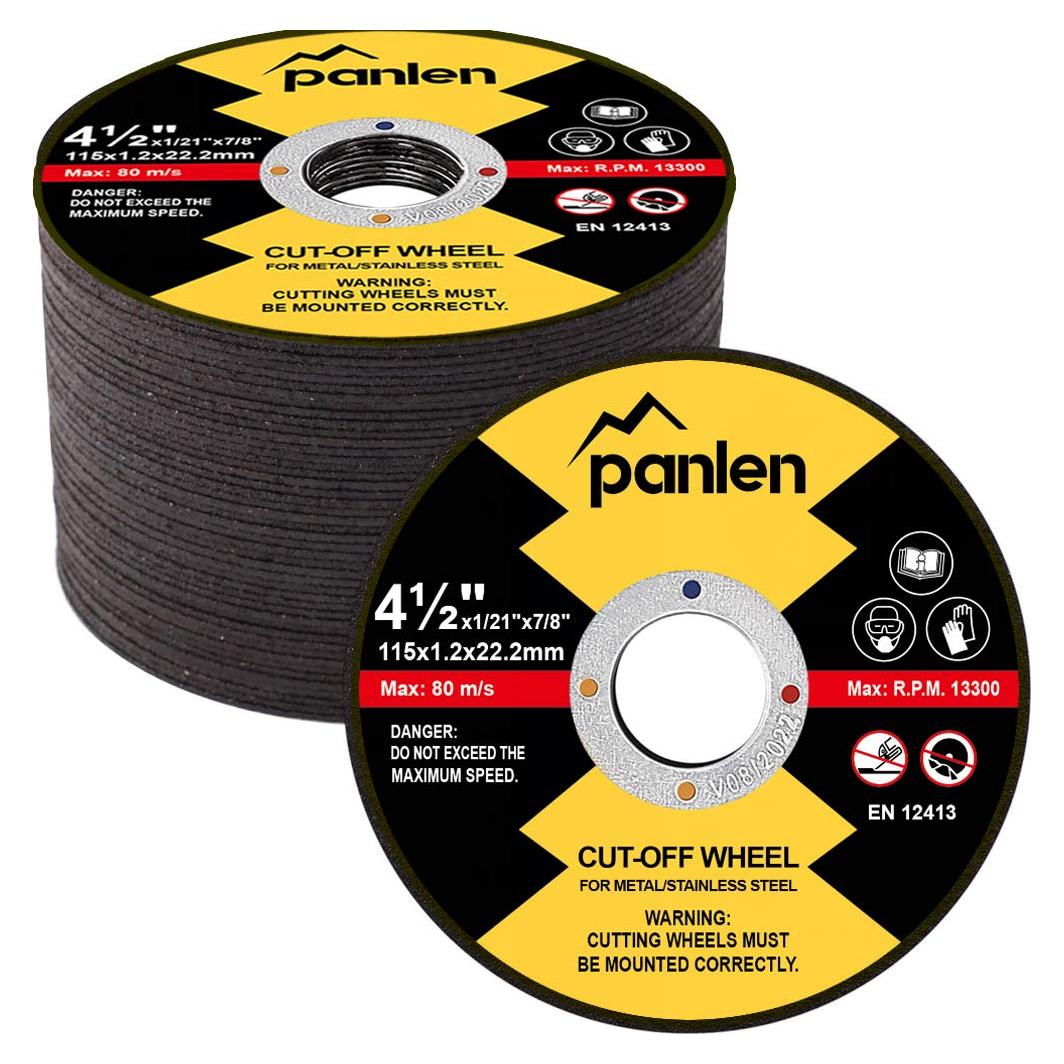 Paquete de 50 discos de corte Panlen 11,43 cm para metal