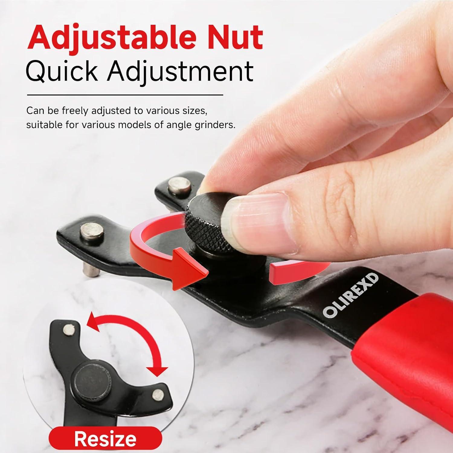 Llave de pin ajustable OLIREXD para amoladora 18,42 cm