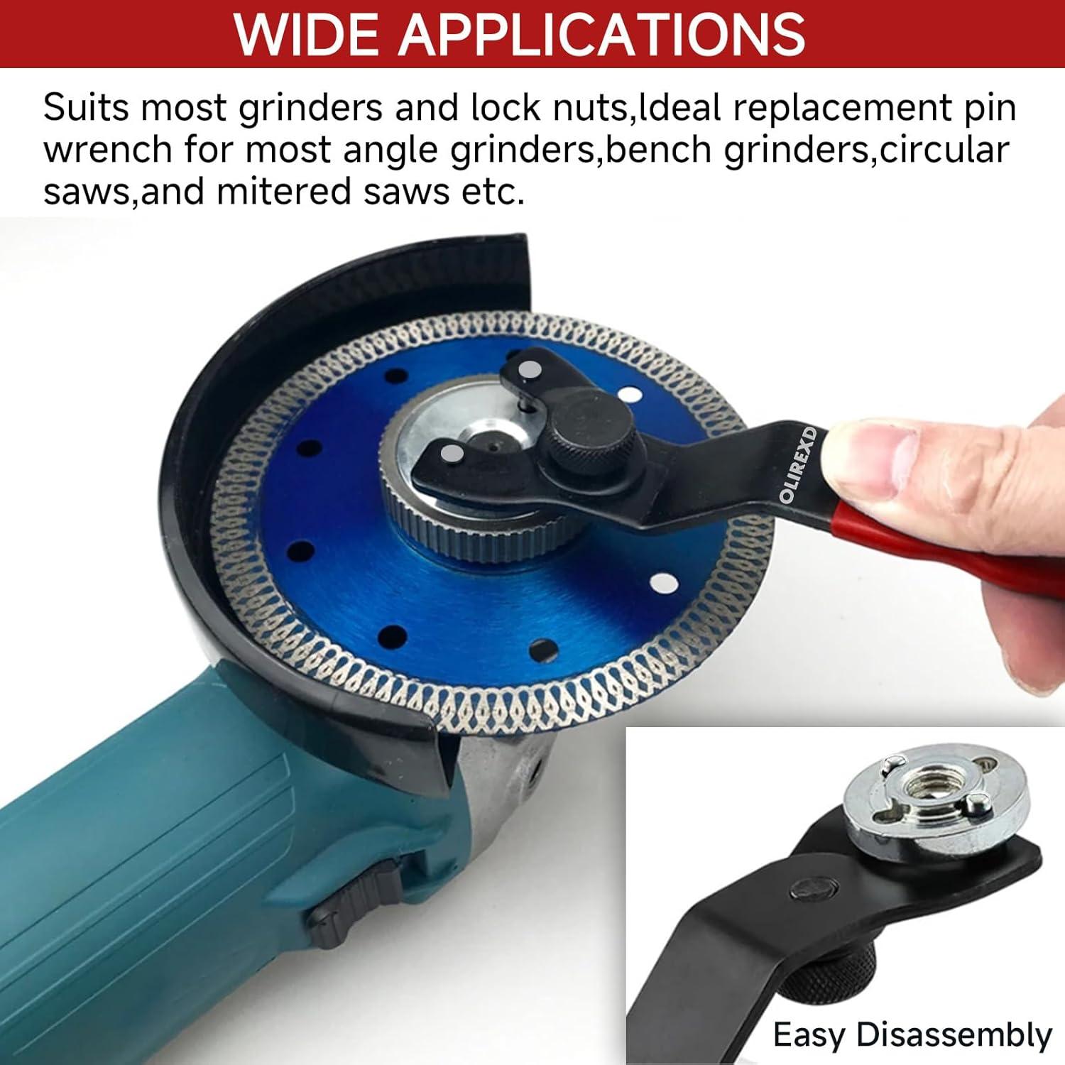 Llave de pin ajustable OLIREXD para amoladora 18,42 cm