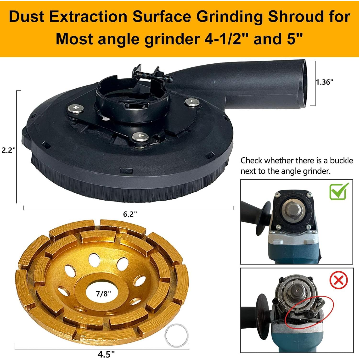 Cubierta de polvo UBGN para amoladora 11.43 cm y 12.7 cm