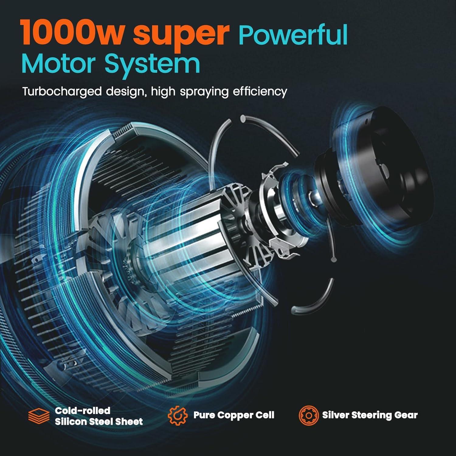 Pulverizador de pintura Mosamart M 1000W 1200ml 4 boquillas