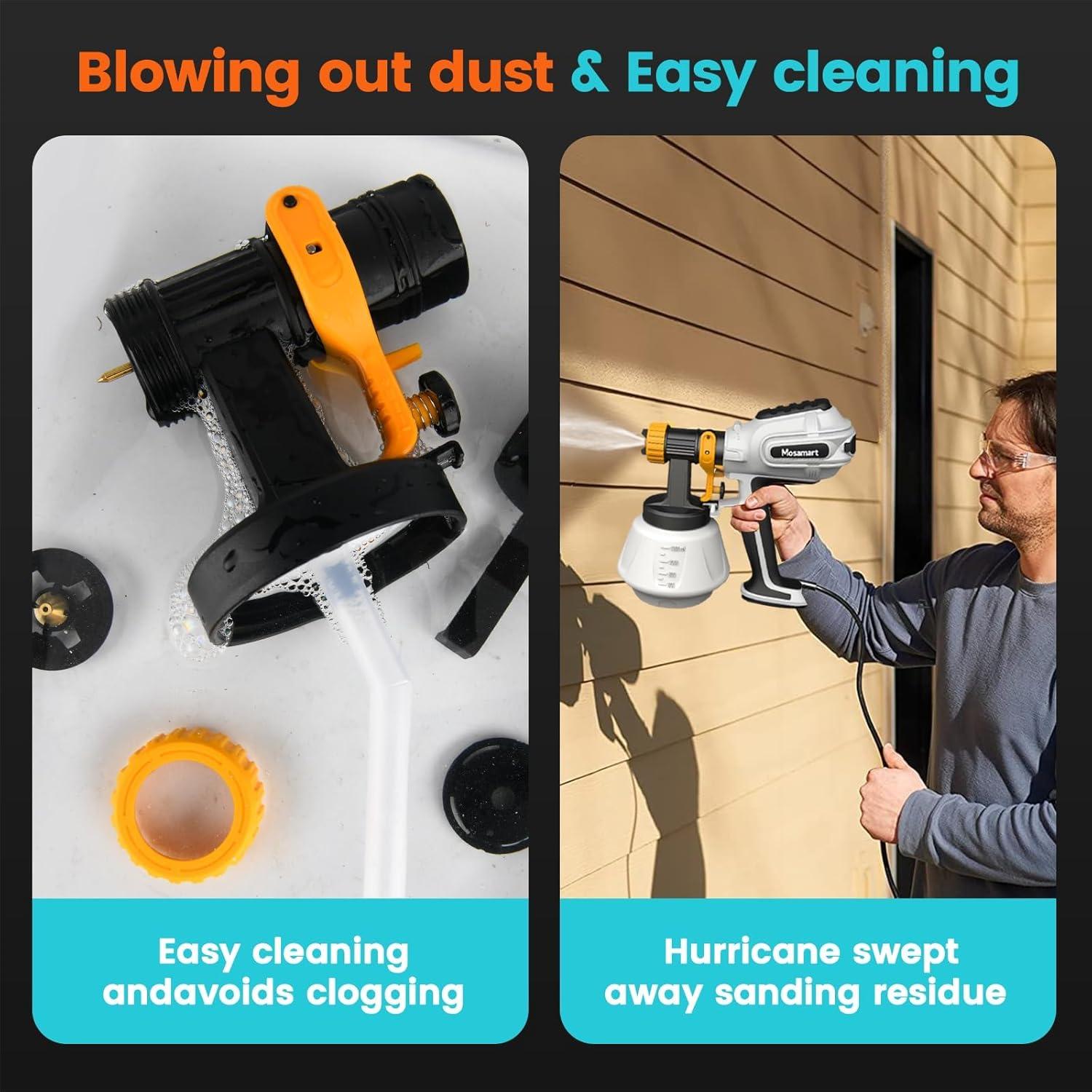 Pulverizador de pintura Mosamart M 1000W 1200ml 4 boquillas