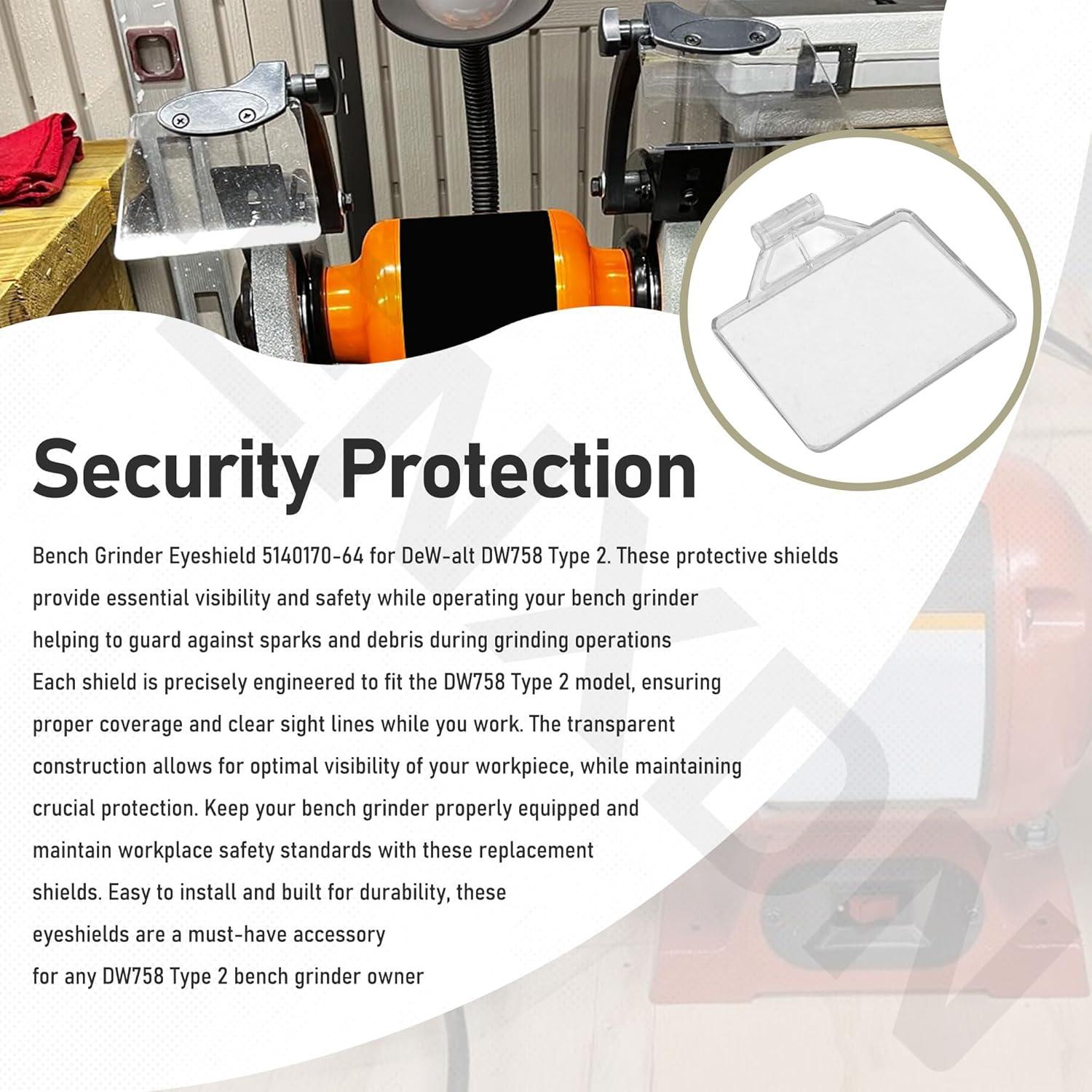 Paquete de 4 Pantallas Protectores DeWalt DW758 Tipo 2