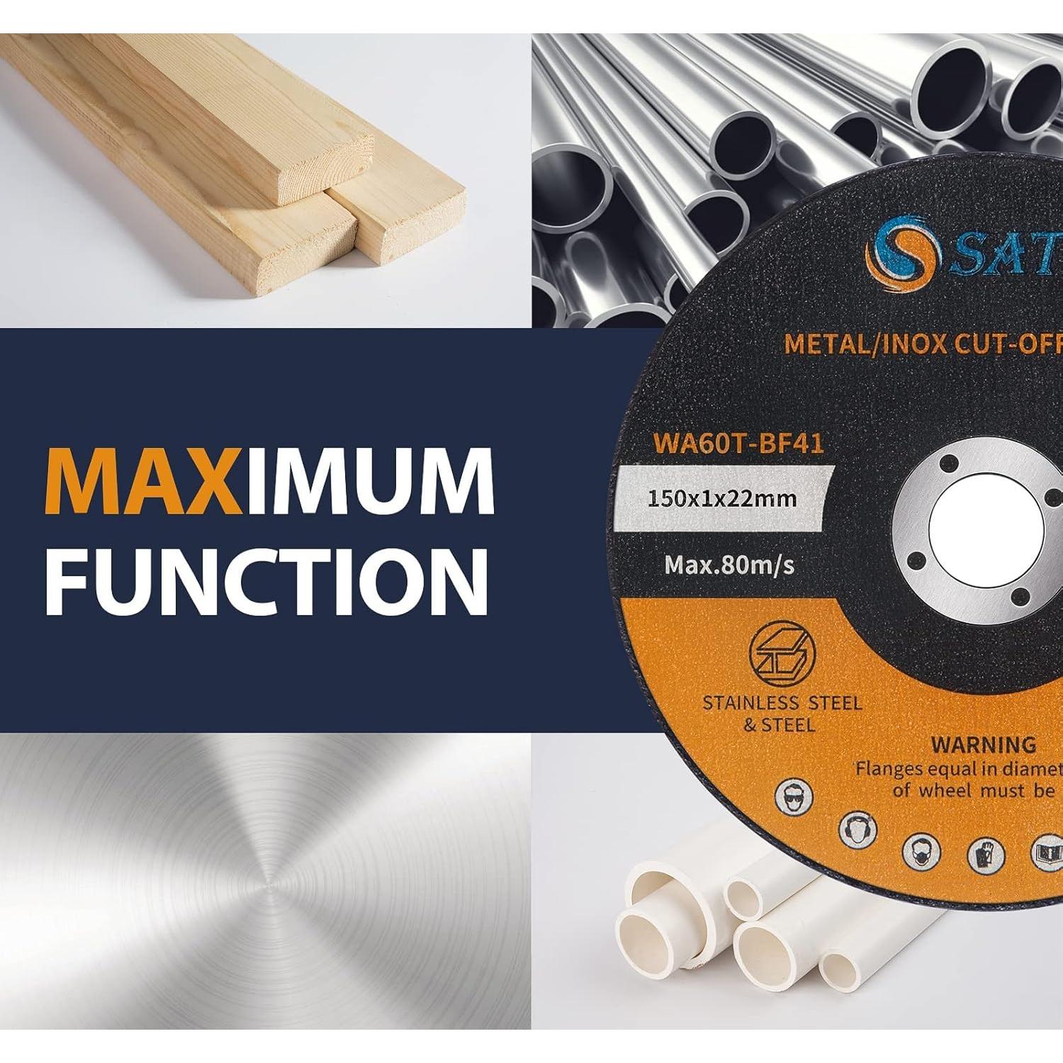 Ruedas de Corte S SATC 15,24 cm 25 PCS para Metal