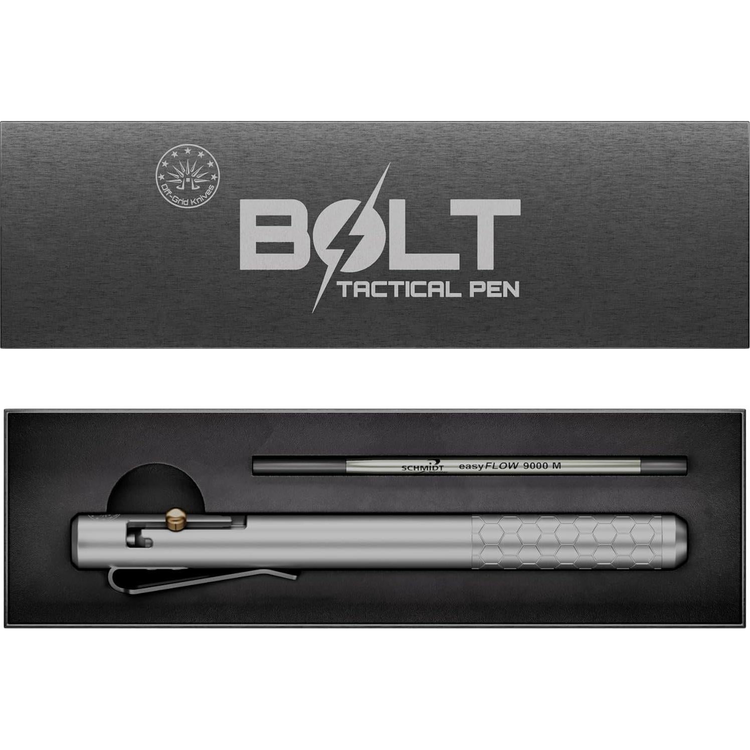 Bolígrafo Táctico Off-Grid BOLT XL con Rompedor de Cristales