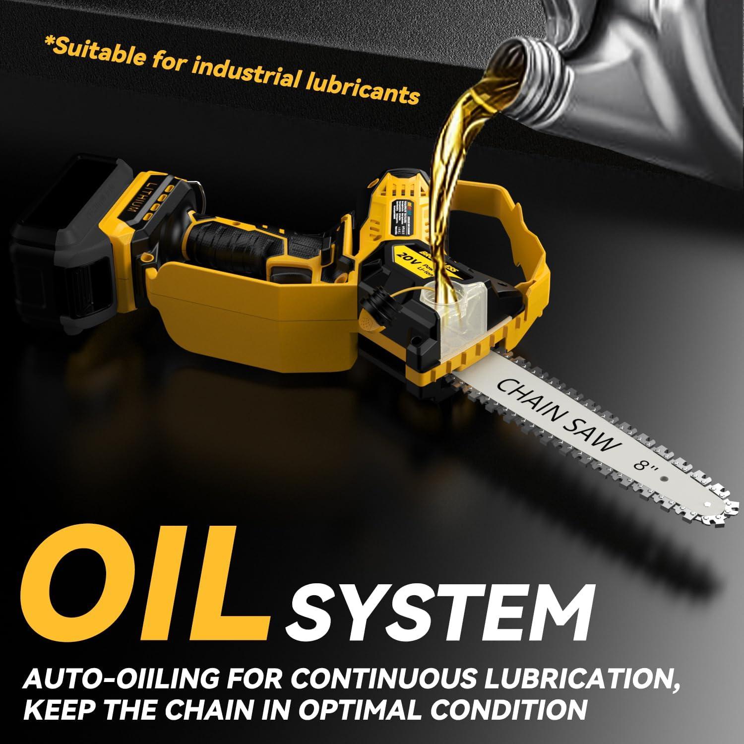 Mini Motosierra Eléctrica DEMIMA 20V 2-en-1 800W Poda