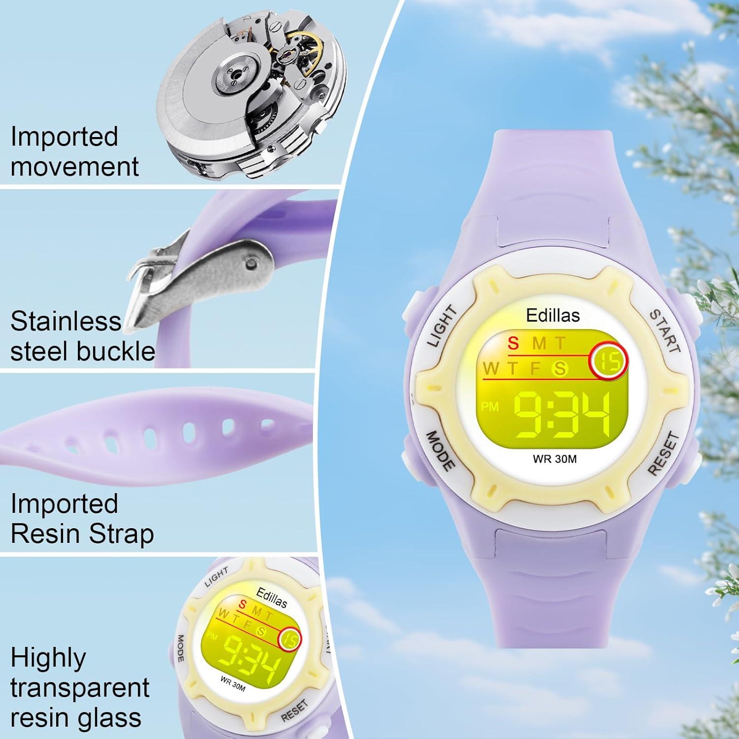 Reloj Digital Multifuncional Yadelai para Niños 30M Agua