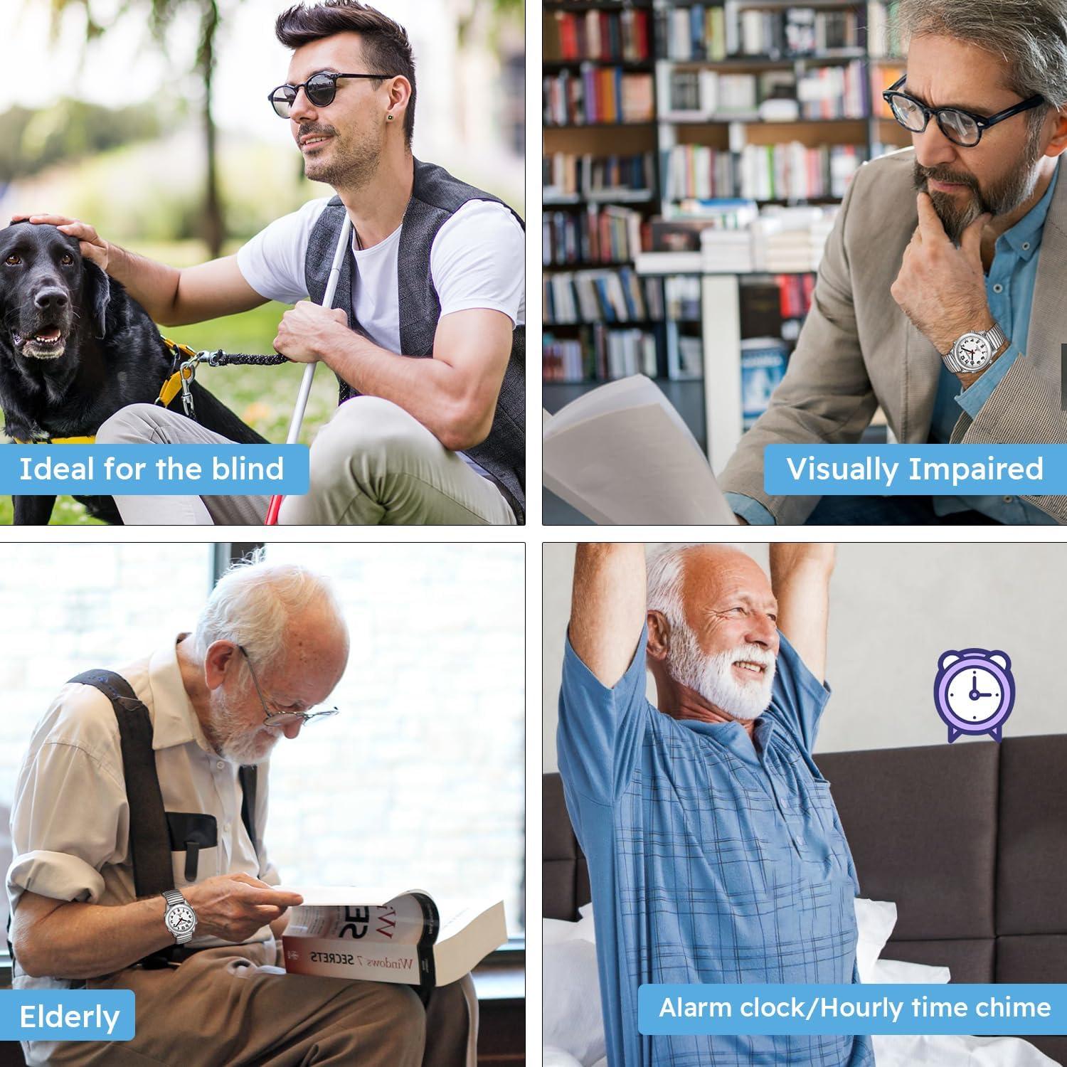 Reloj Hablante O.TAGE TG2108 Plata para Baja Visión