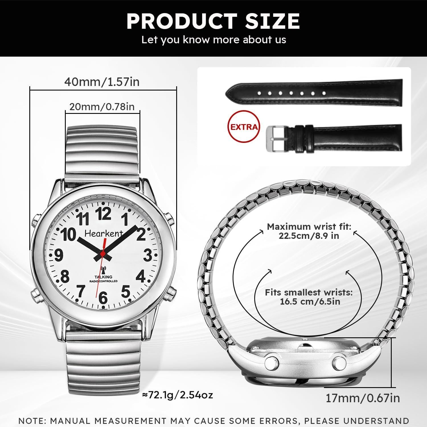 Reloj Hablante O.TAGE TG2108 Plata para Baja Visión