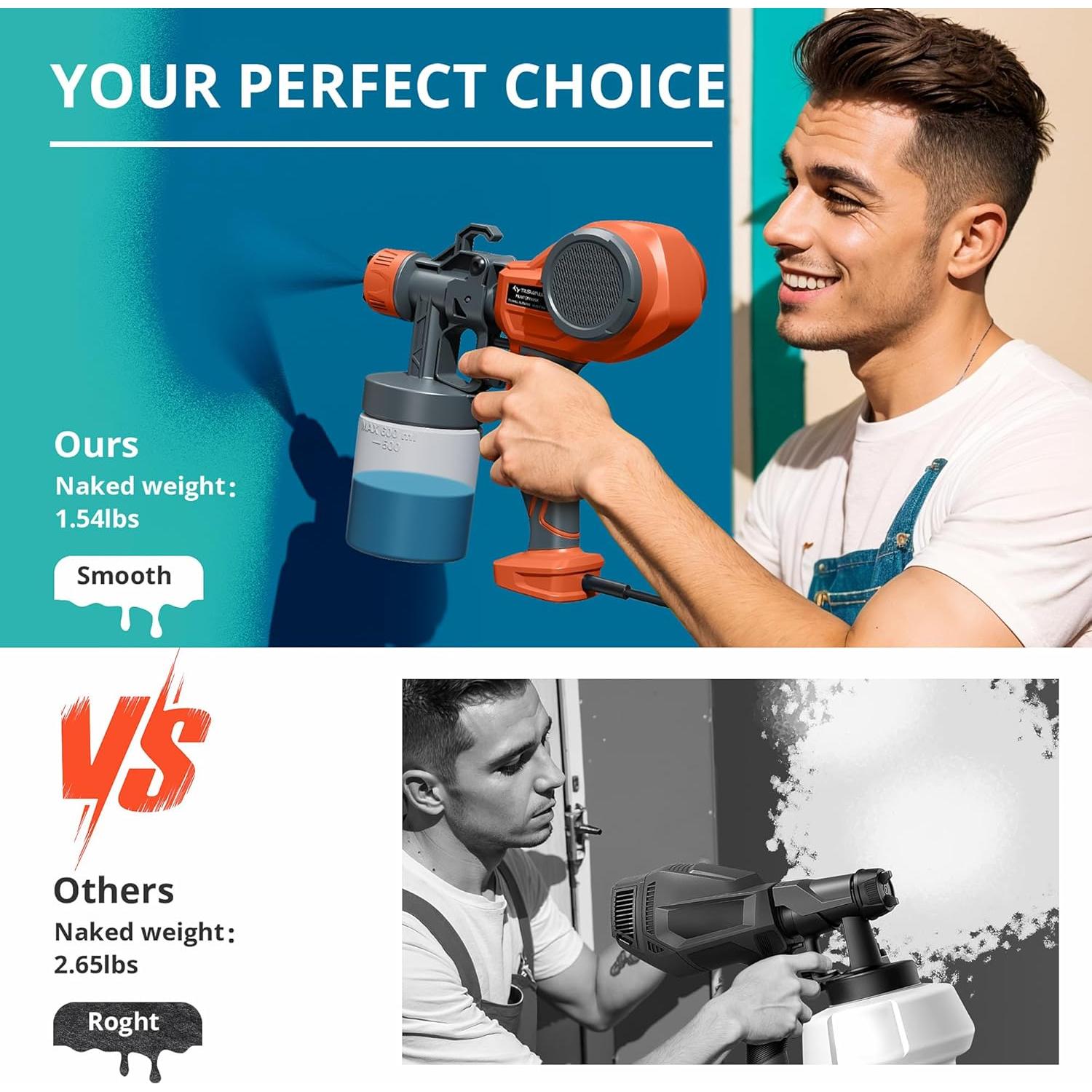 Pistola de Pintura Tilswall Alien 500 Eléctrica 800ml