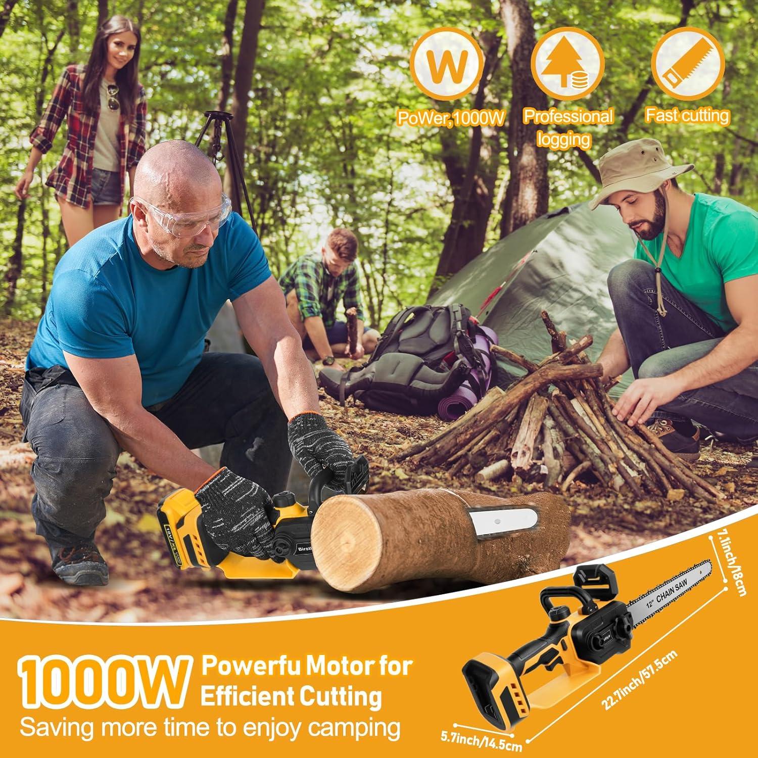 Motosierra eléctrica Birstlye 12" sin escobillas 1000W