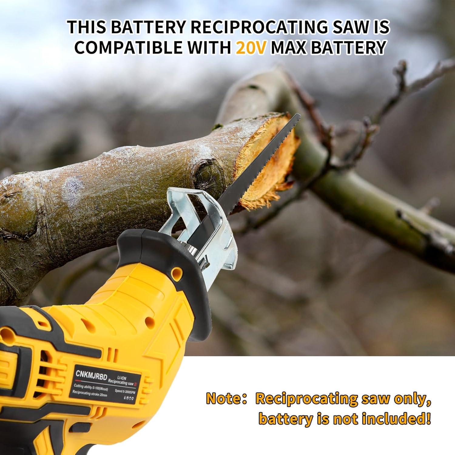 Sierra Recíproca Inalámbrica CNKMJRBD 20V 3000 SPM 4 Hojas