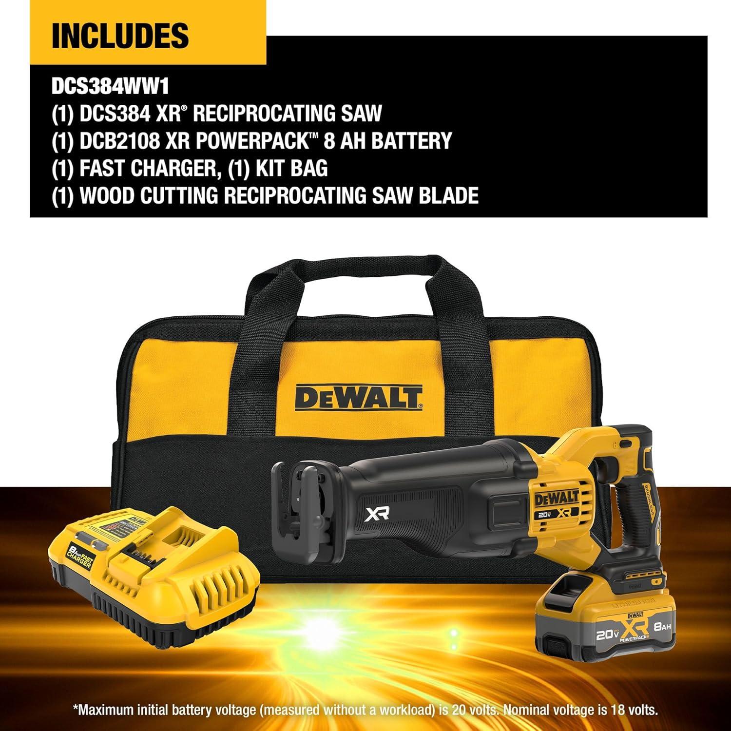 Sierra Recíproca Inalámbrica DEWALT 20V MAX XR 6,93 kg