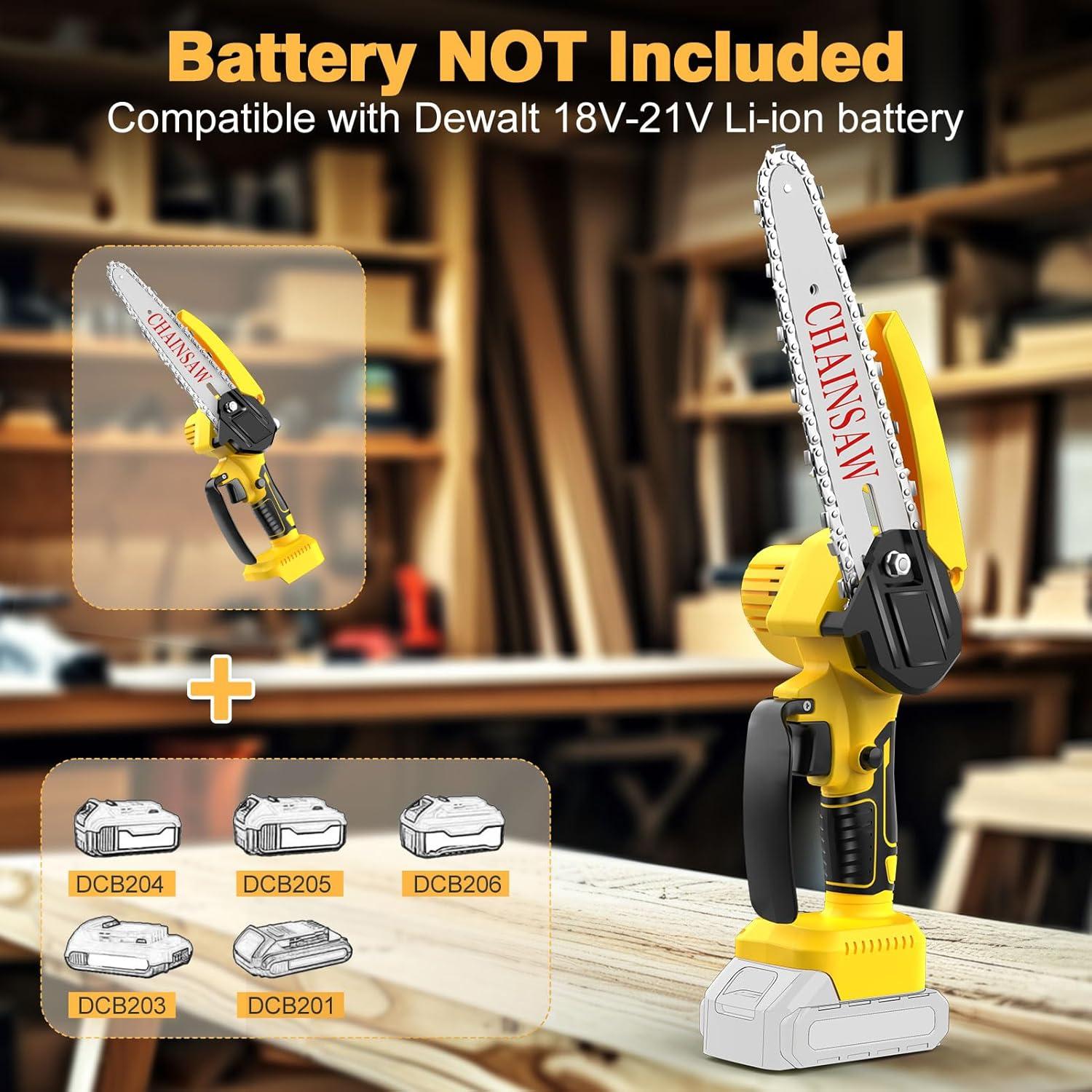 Sierra de Cadena Mini Dewalt 20V 8" Inalámbrica Ligera