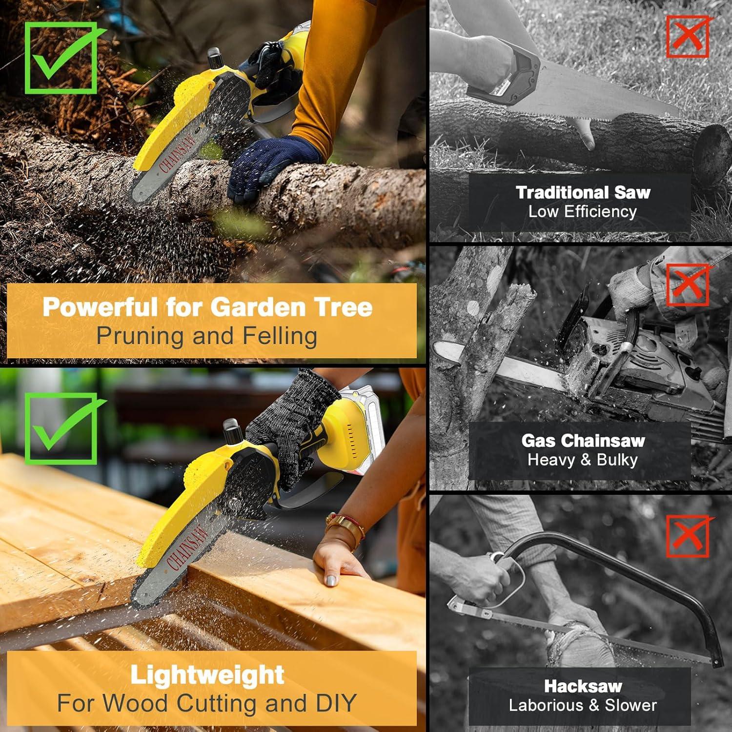 Sierra de Cadena Mini Dewalt 20V 8" Inalámbrica Ligera